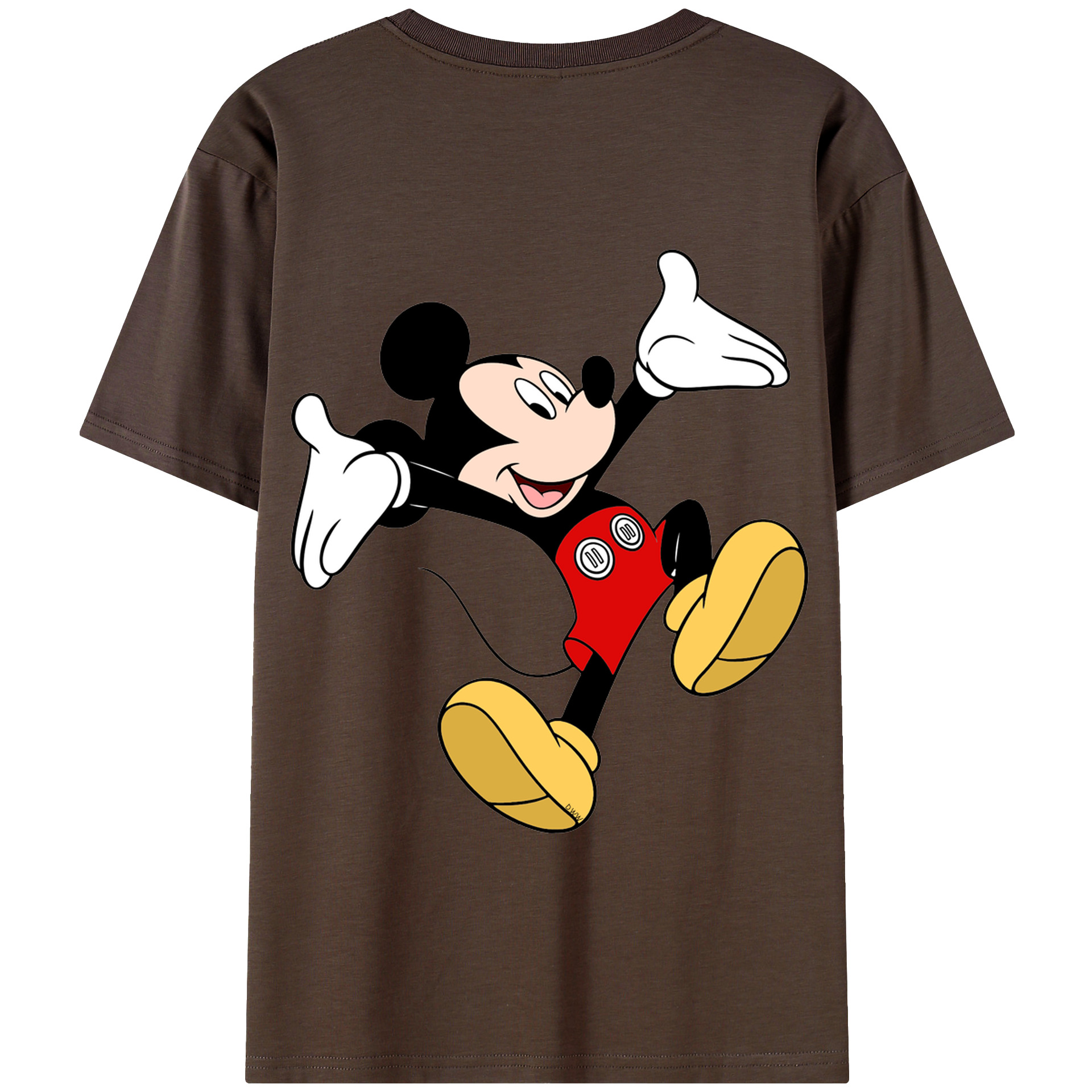 （画像用） ミッキーマウス Mickey Mouse 綿100％半袖Tシャツ（背面プリント）