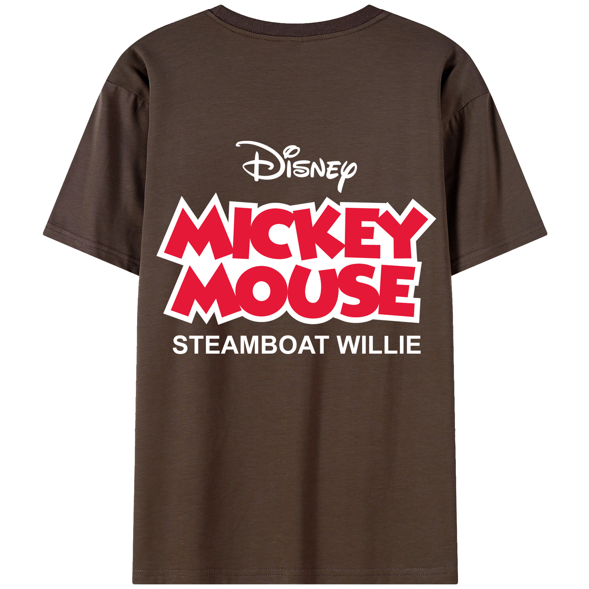 （画像用） ミッキーマウス Mickey Mouse 綿100％半袖Tシャツ（背面プリント）