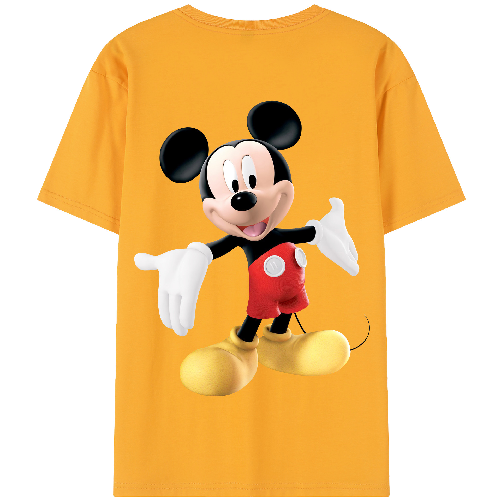 （画像用） ミッキーマウス Mickey Mouse 綿100％半袖Tシャツ（背面プリント）