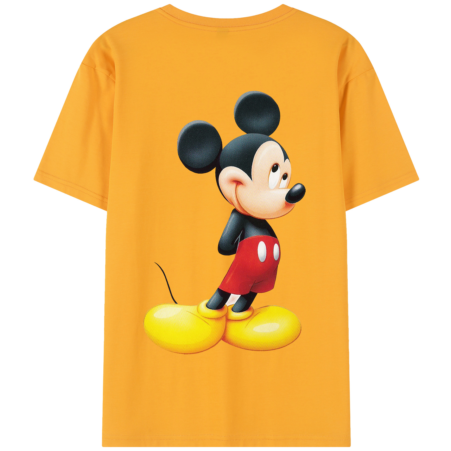 （画像用） ミッキーマウス Mickey Mouse 綿100％半袖Tシャツ（背面プリント）