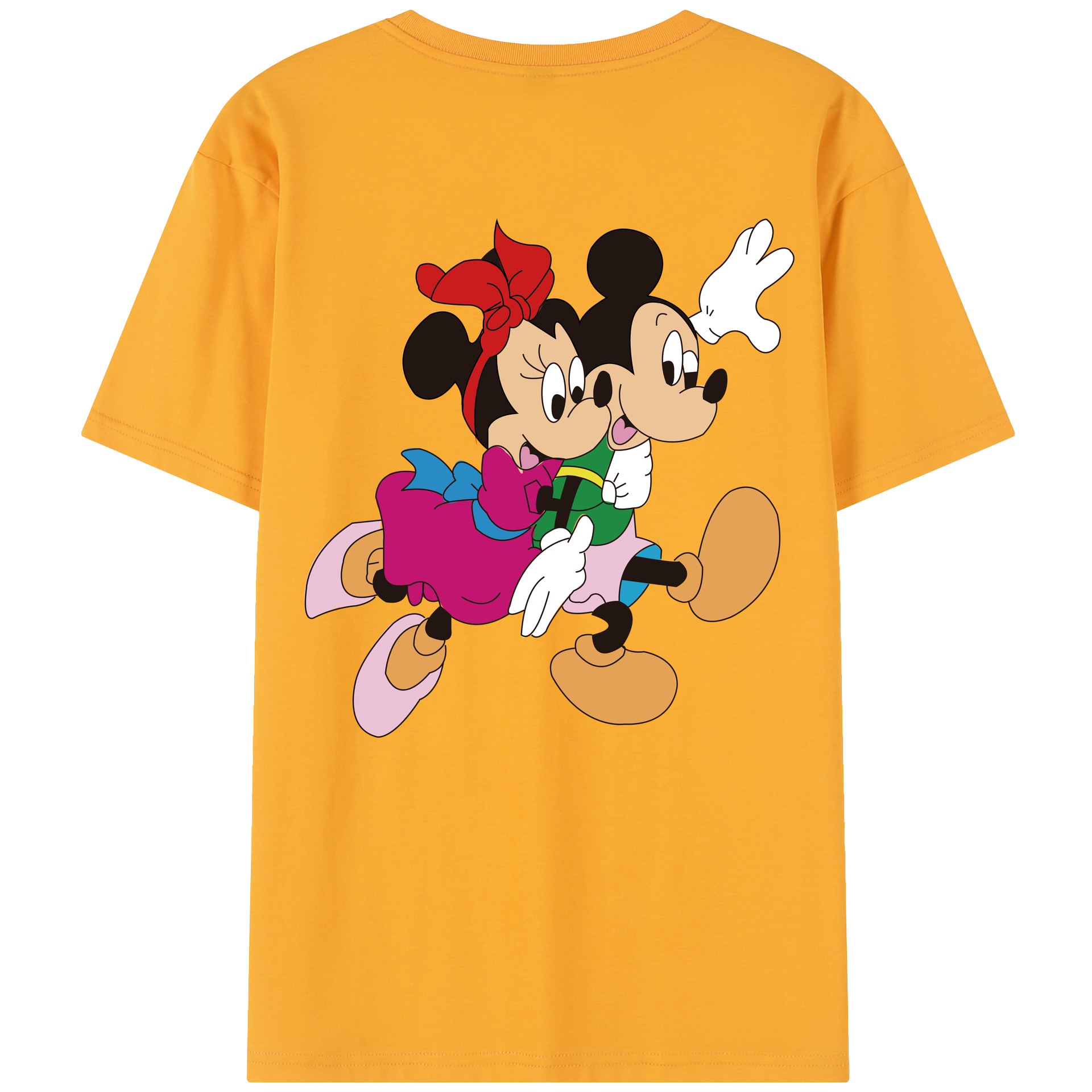 （画像用） ミッキーマウス Mickey Mouse 綿100％半袖Tシャツ（背面プリント）