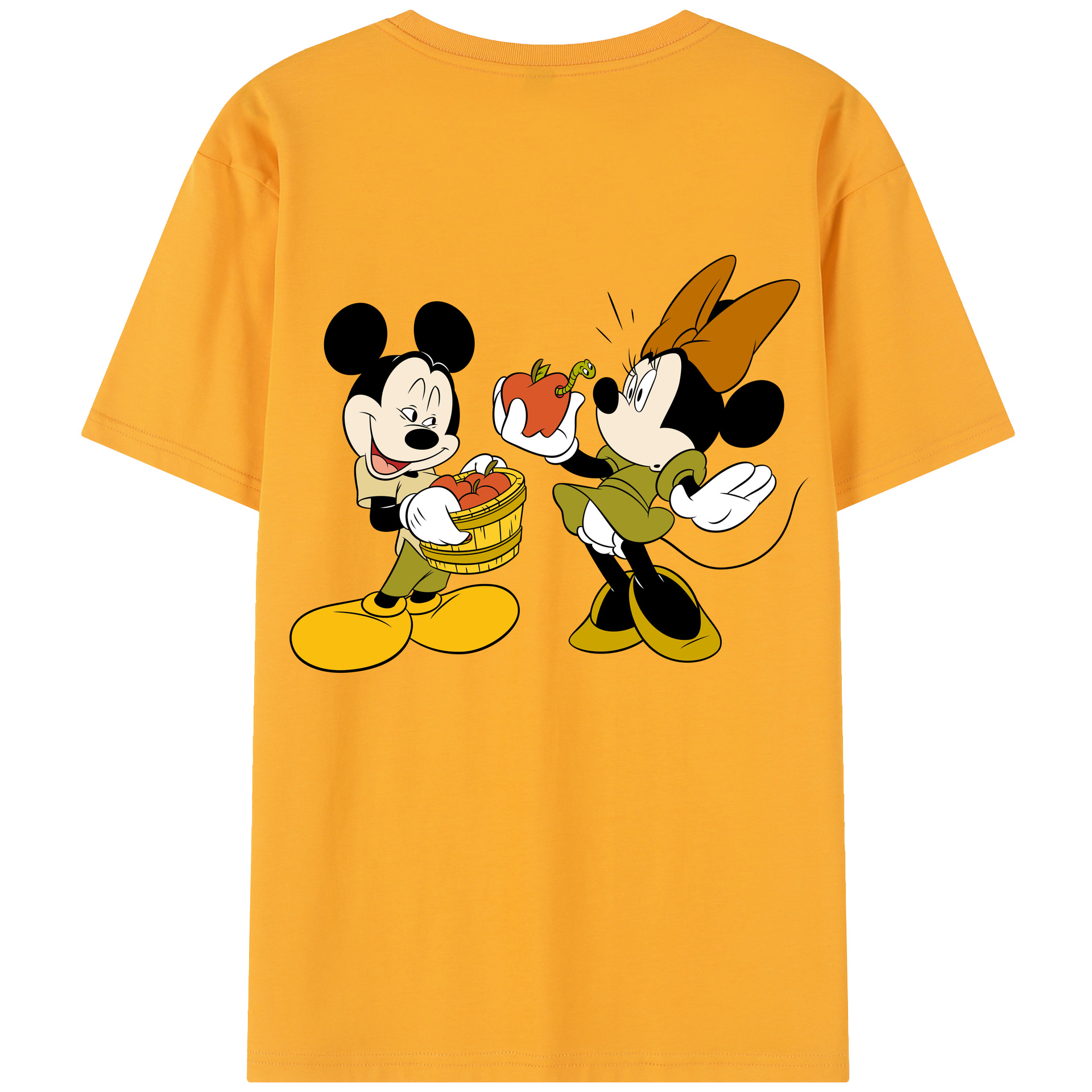 （画像用） ミッキーマウス Mickey Mouse 綿100％半袖Tシャツ（背面プリント）