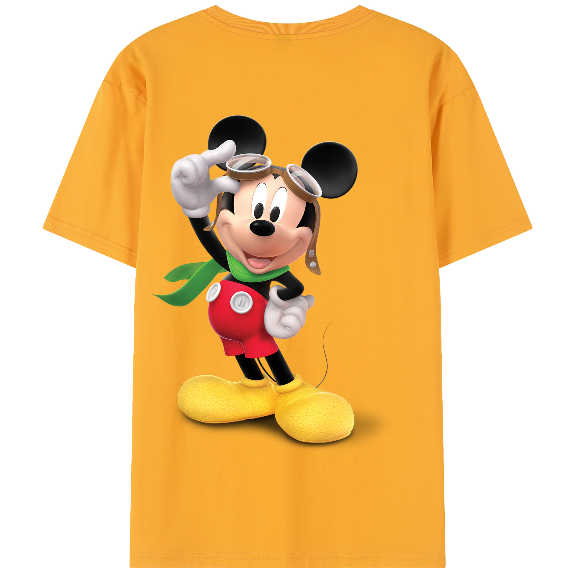 （画像用） ミッキーマウス Mickey Mouse 綿100％半袖Tシャツ（背面プリント）