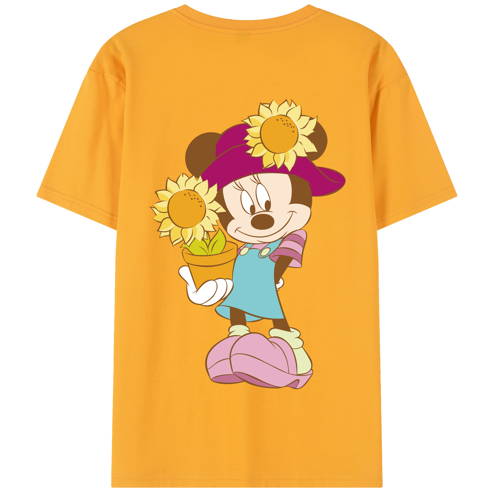 （画像用） ミッキーマウス Mickey Mouse 綿100％半袖Tシャツ（背面プリント）