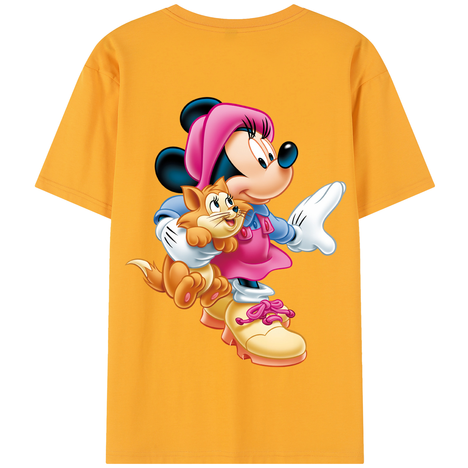 （画像用） ミッキーマウス Mickey Mouse 綿100％半袖Tシャツ（背面プリント）