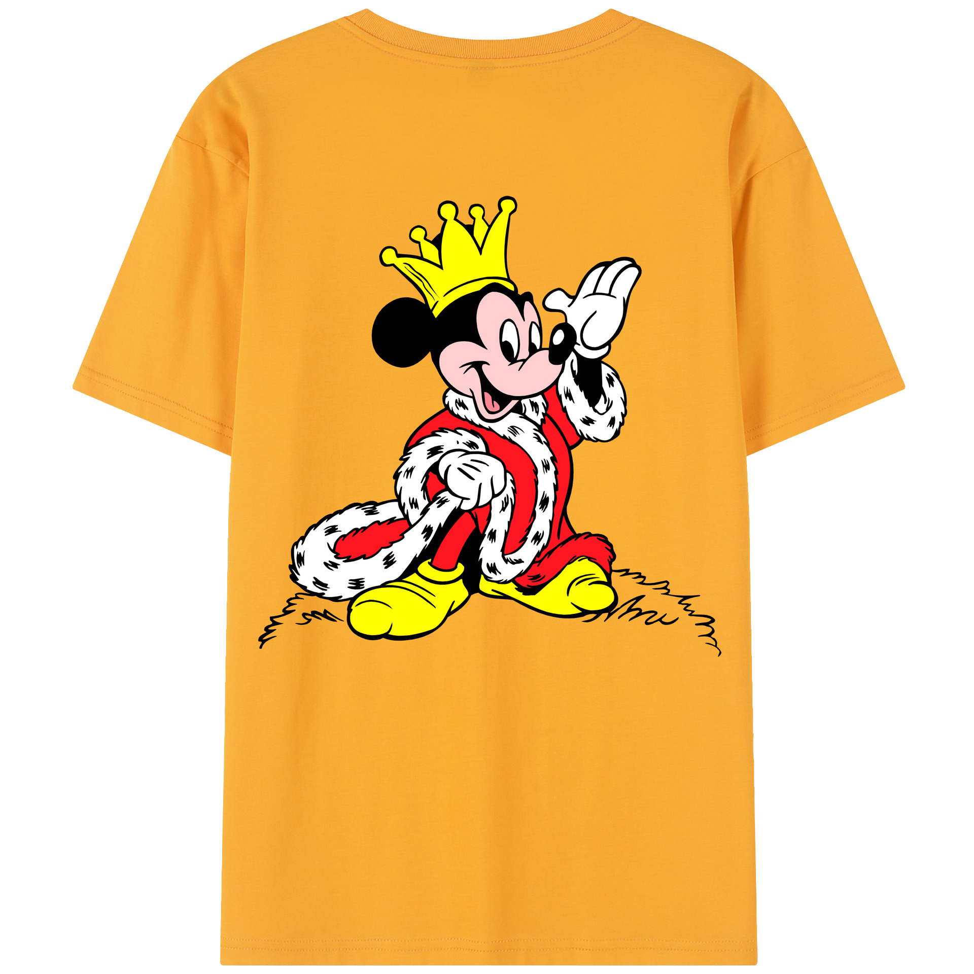 （画像用） ミッキーマウス Mickey Mouse 綿100％半袖Tシャツ（背面プリント）