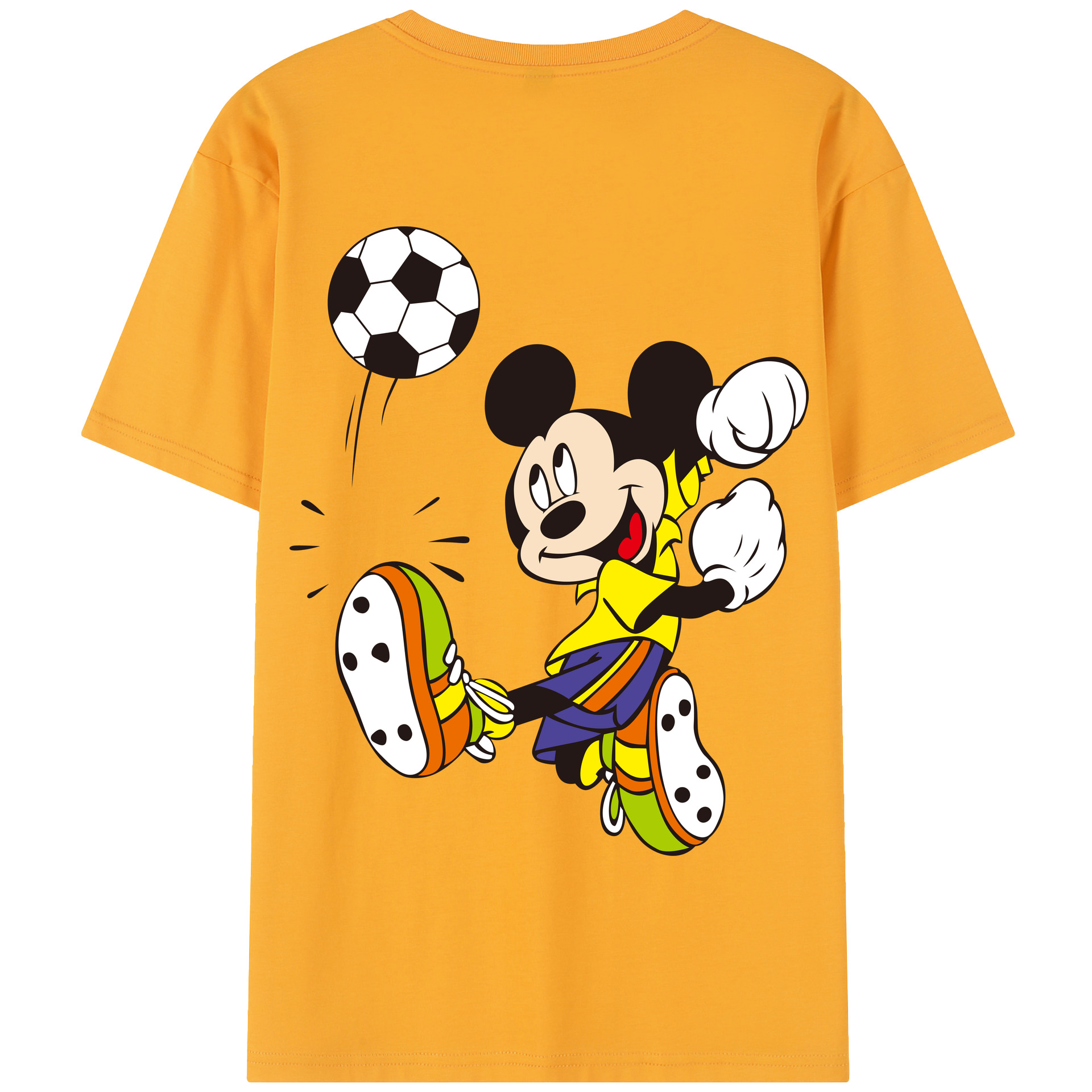 （画像用） ミッキーマウス Mickey Mouse 綿100％半袖Tシャツ（背面プリント）