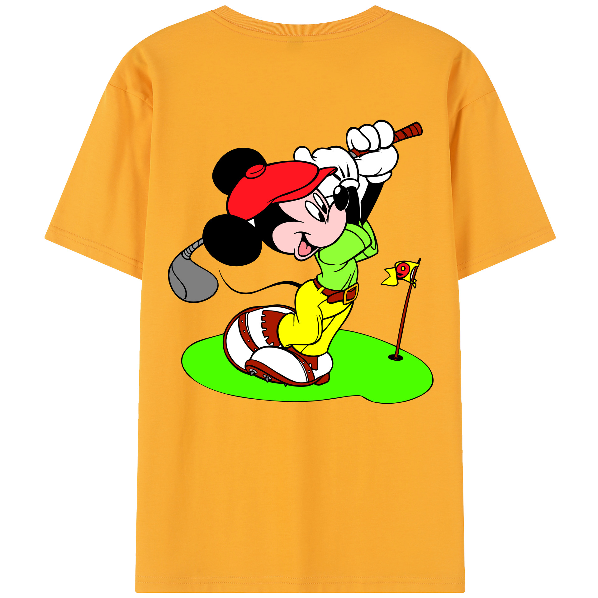 （画像用） ミッキーマウス Mickey Mouse 綿100％半袖Tシャツ（背面プリント）