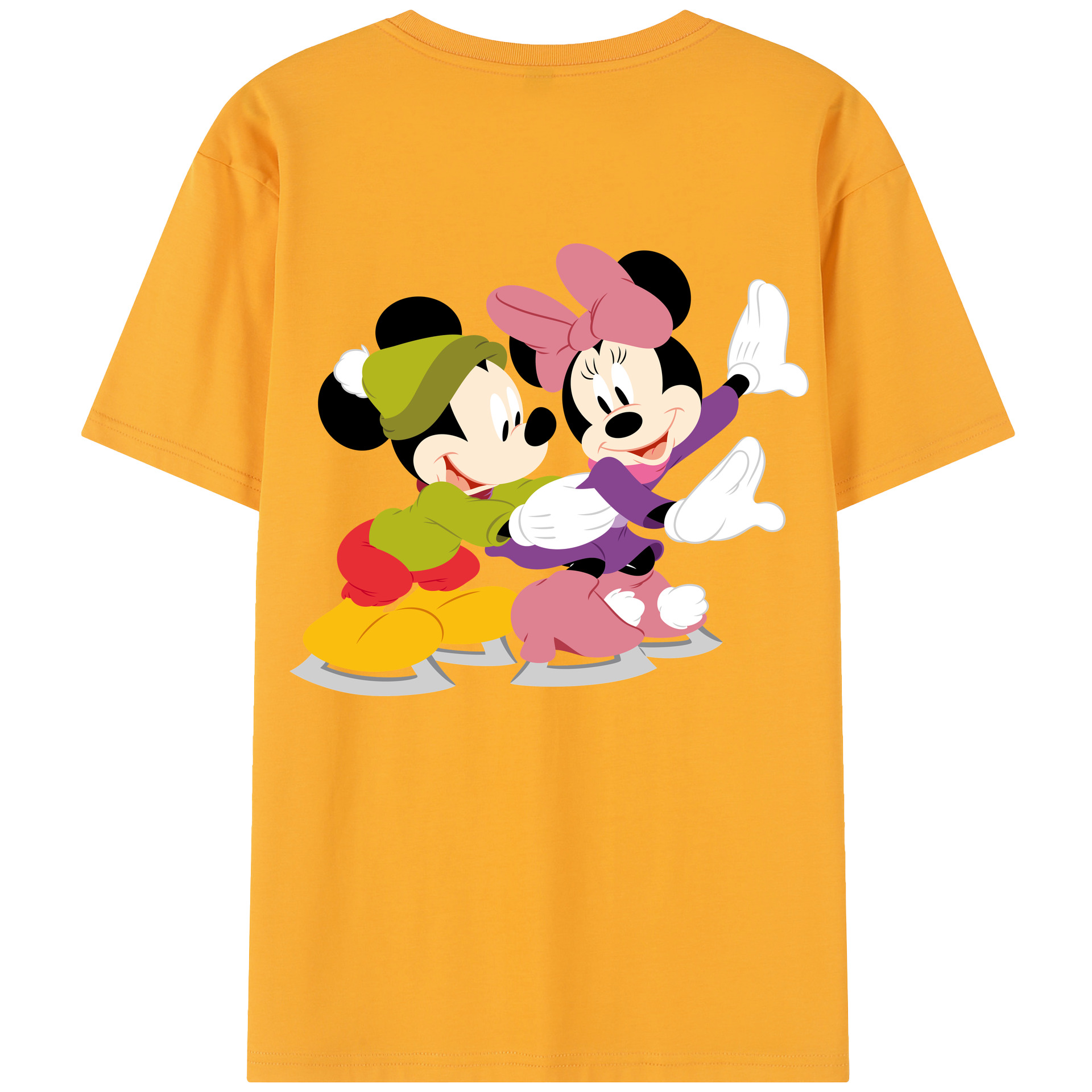 （画像用） ミッキーマウス Mickey Mouse 綿100％半袖Tシャツ（背面プリント）