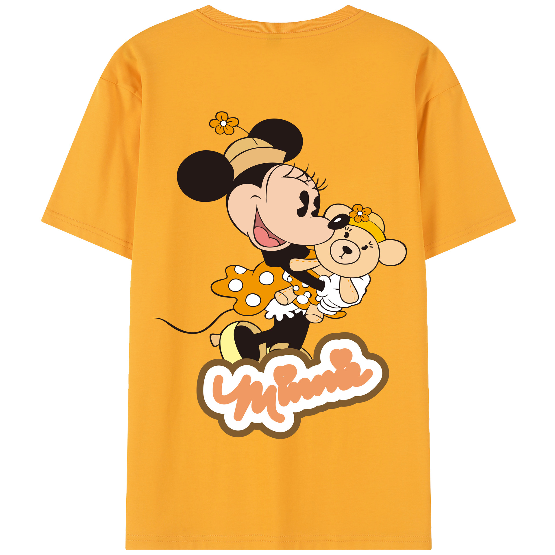 （画像用） ミッキーマウス Mickey Mouse 綿100％半袖Tシャツ（背面プリント）