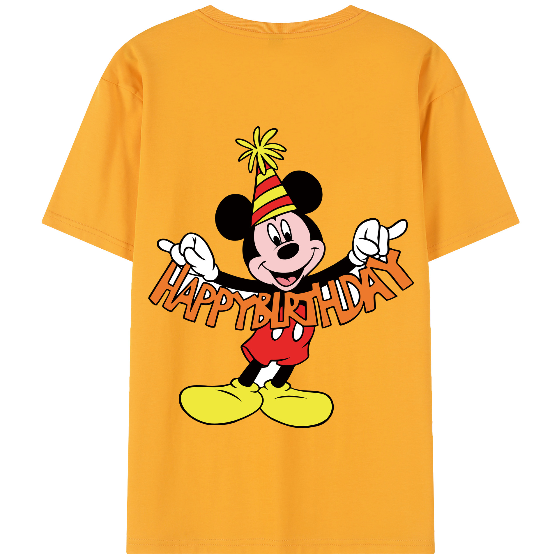 （画像用） ミッキーマウス Mickey Mouse 綿100％半袖Tシャツ（背面プリント）