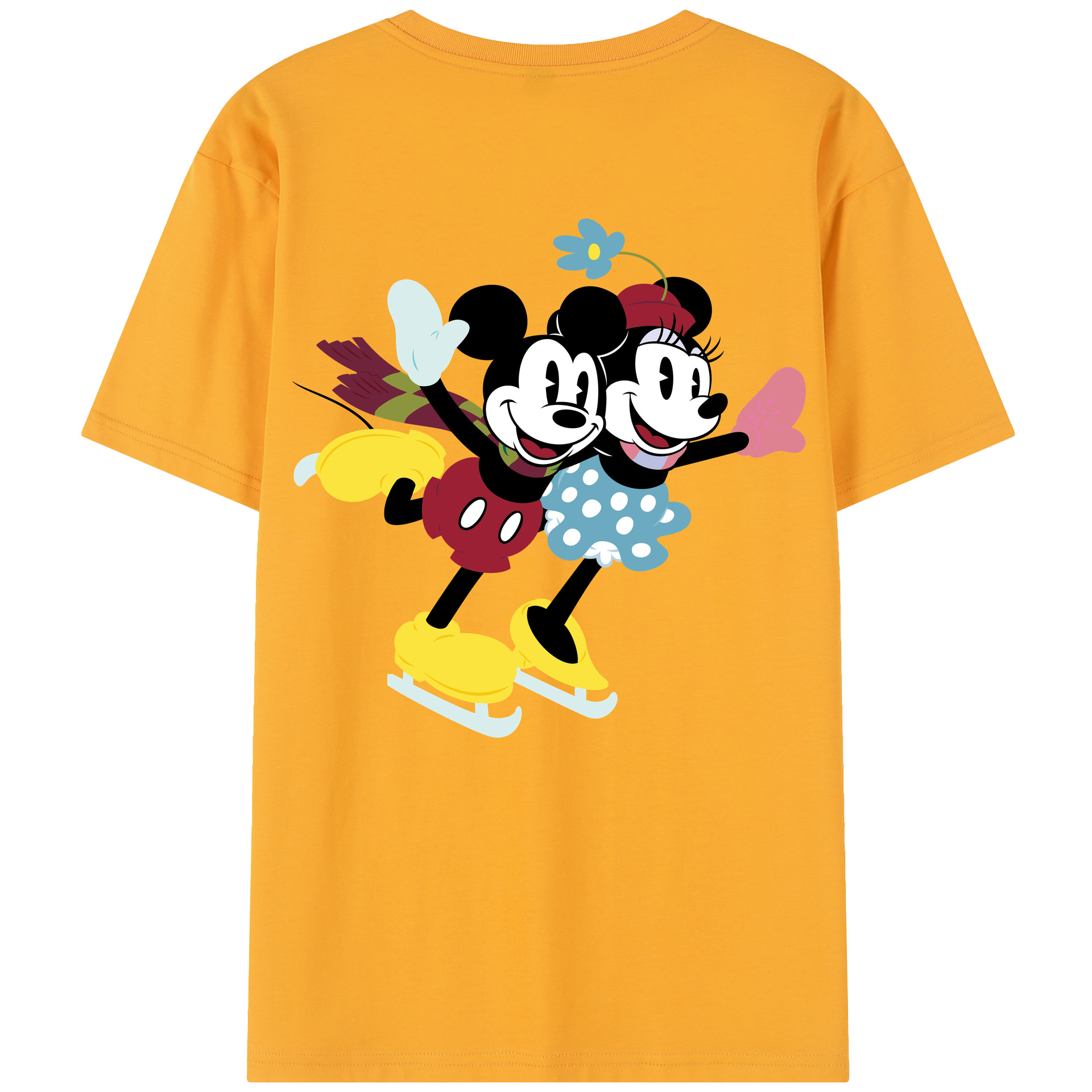 （画像用） ミッキーマウス Mickey Mouse 綿100％半袖Tシャツ（背面プリント）