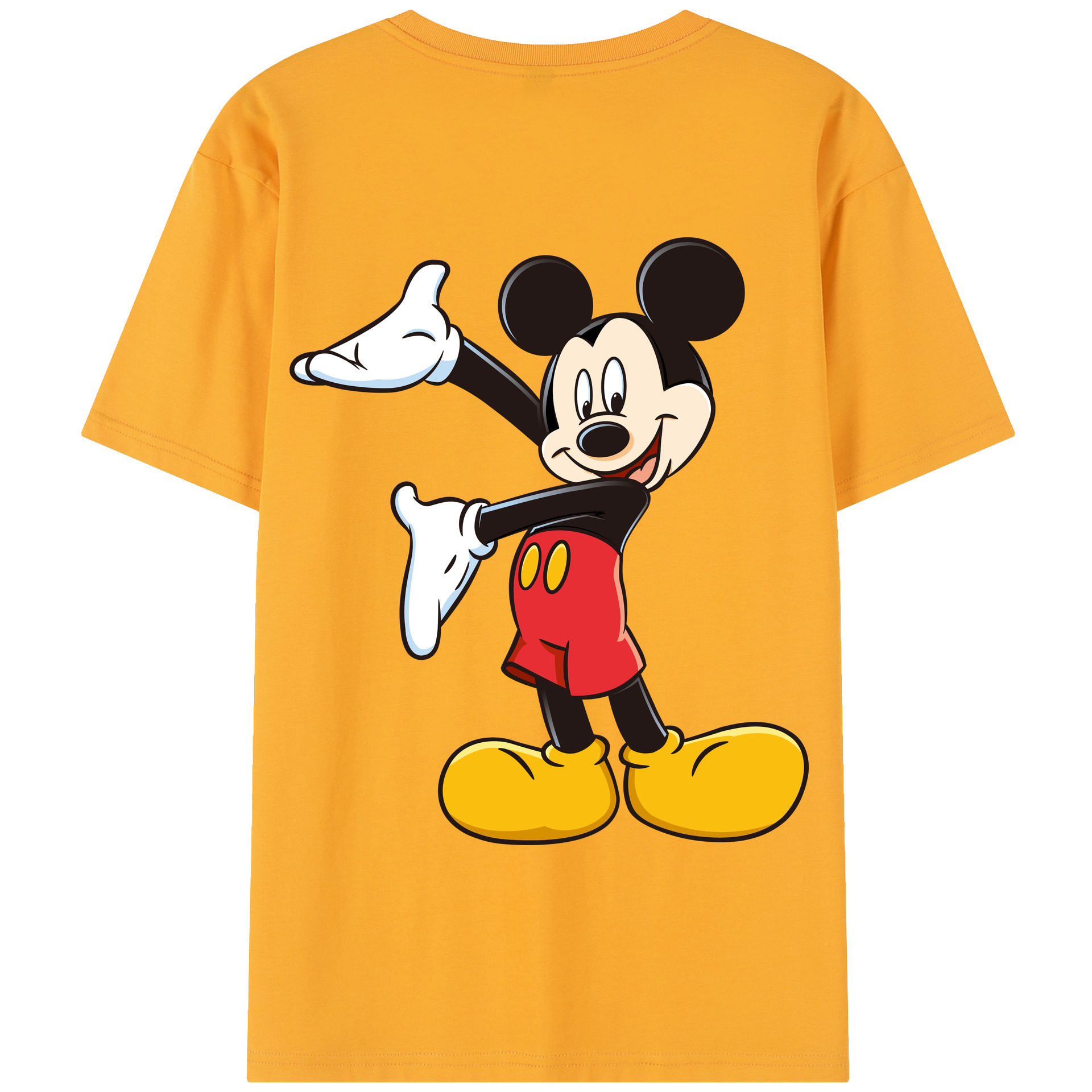 （画像用） ミッキーマウス Mickey Mouse 綿100％半袖Tシャツ（背面プリント）