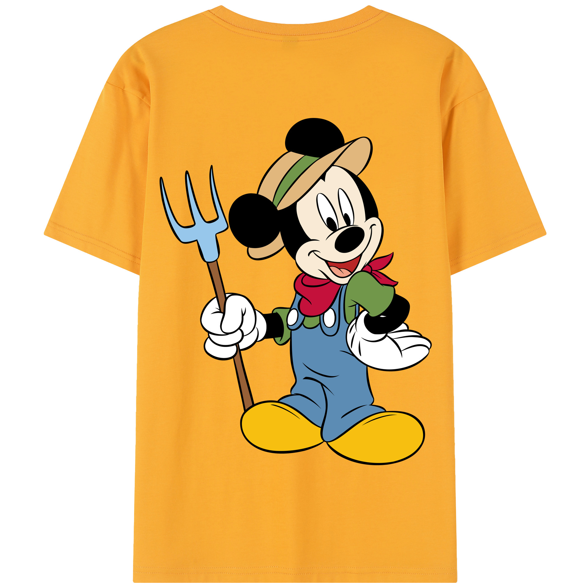 （画像用） ミッキーマウス Mickey Mouse 綿100％半袖Tシャツ（背面プリント）