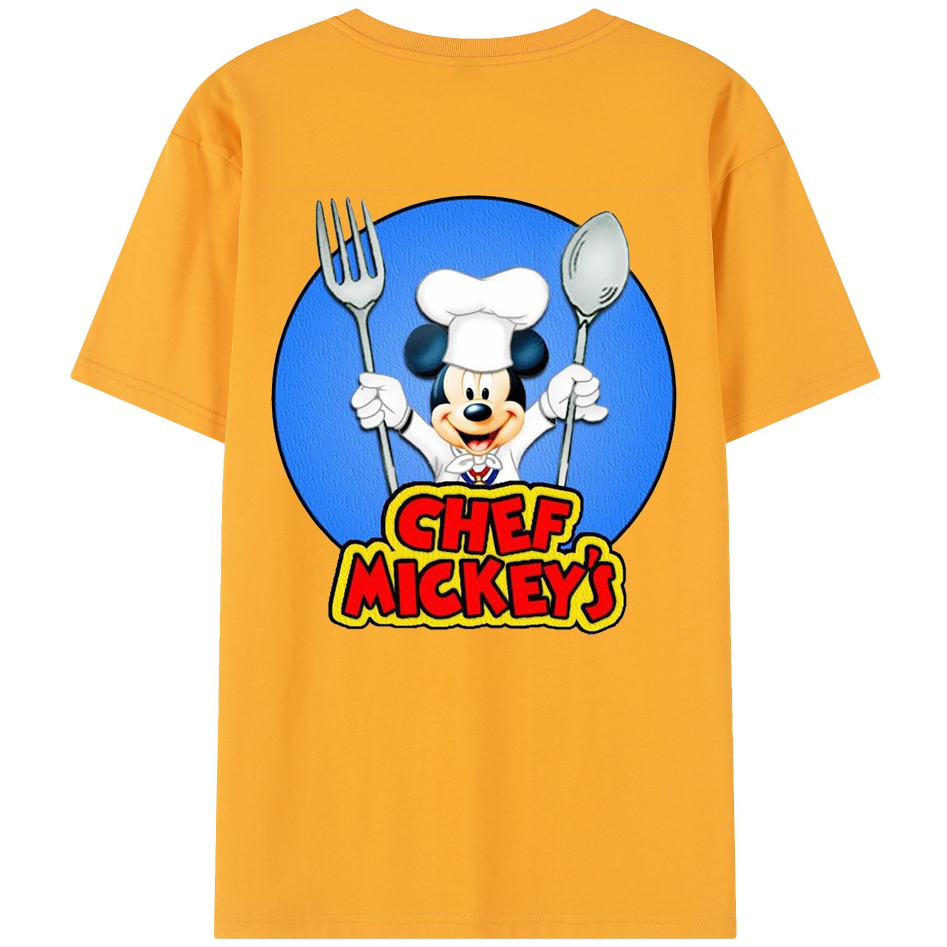 （画像用） ミッキーマウス Mickey Mouse 綿100％半袖Tシャツ（背面プリント）