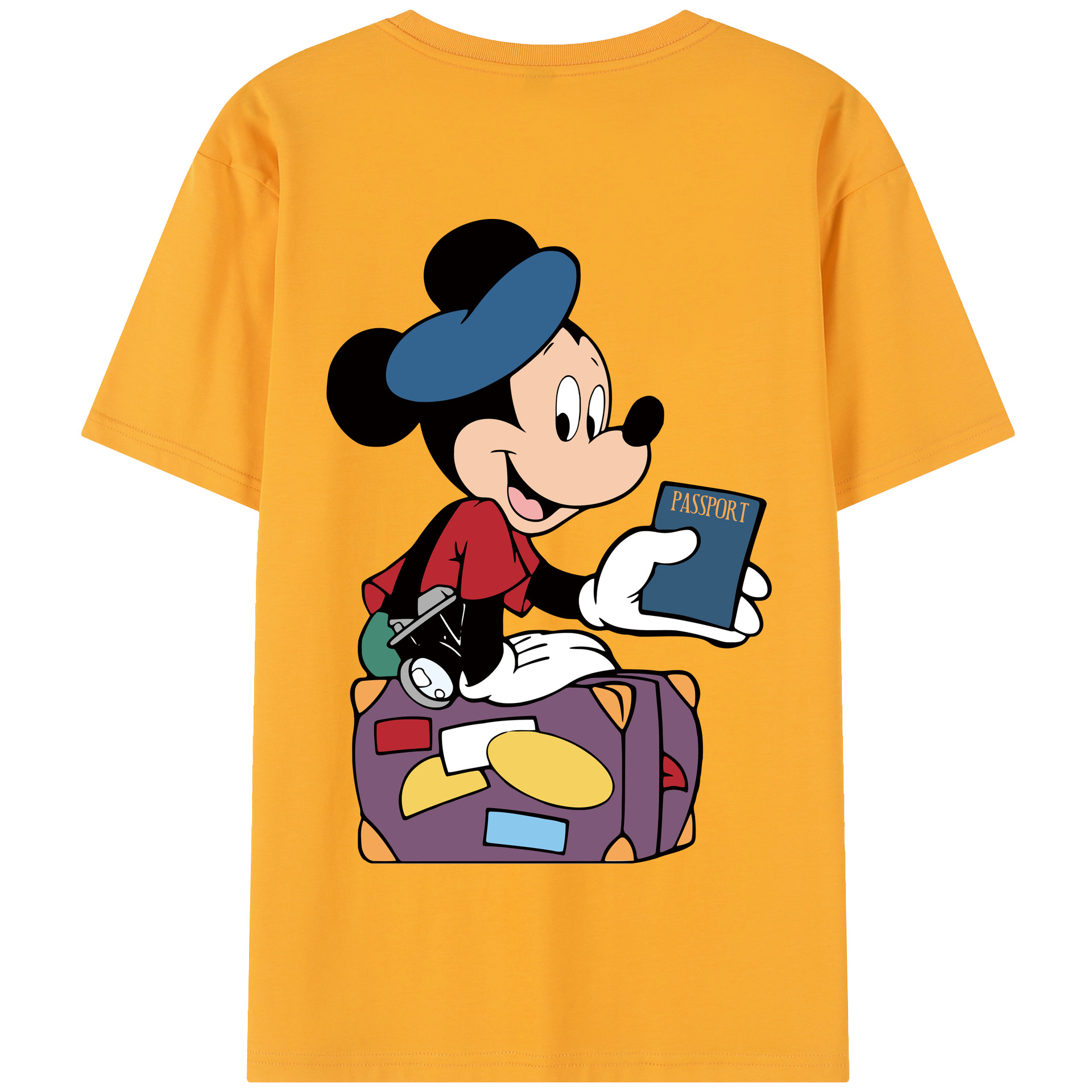 （画像用） ミッキーマウス Mickey Mouse 綿100％半袖Tシャツ（背面プリント）