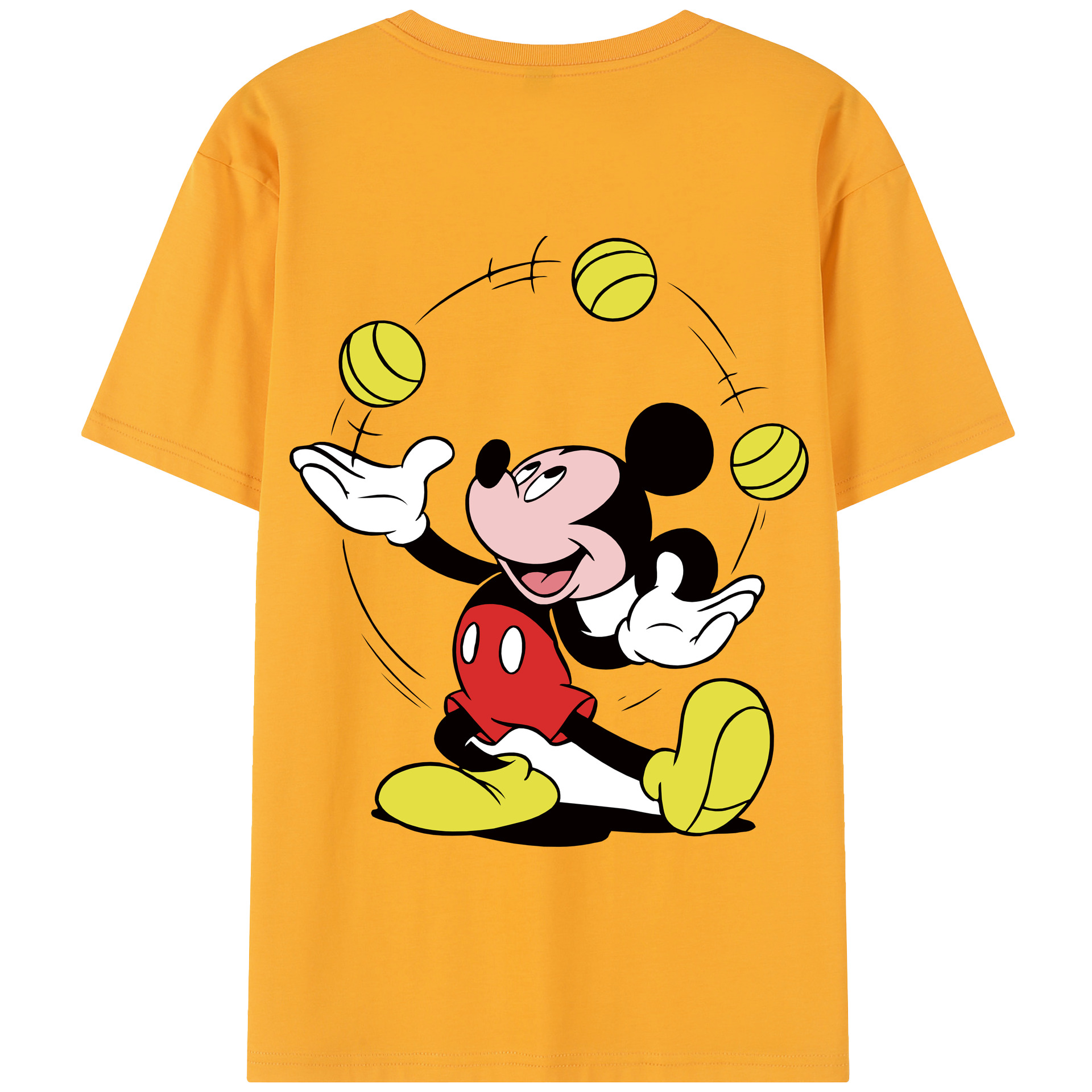 （画像用） ミッキーマウス Mickey Mouse 綿100％半袖Tシャツ（背面プリント）
