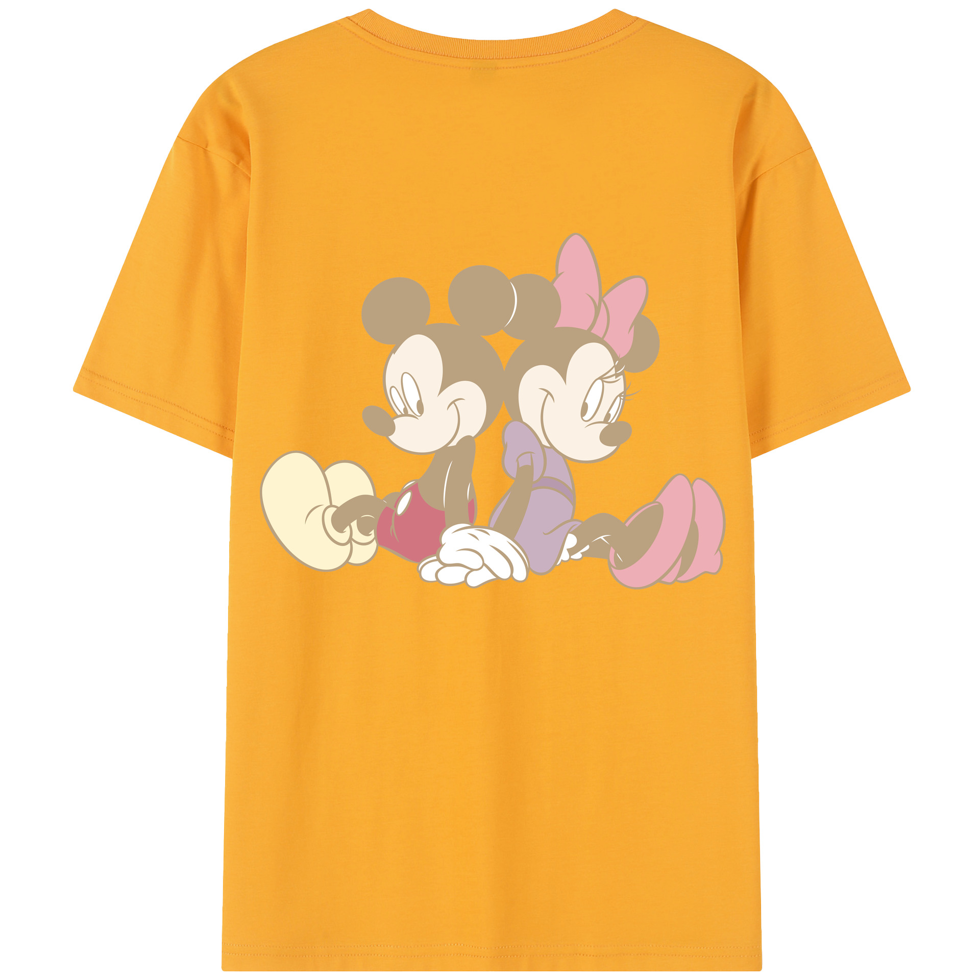 （画像用） ミッキーマウス Mickey Mouse 綿100％半袖Tシャツ（背面プリント）