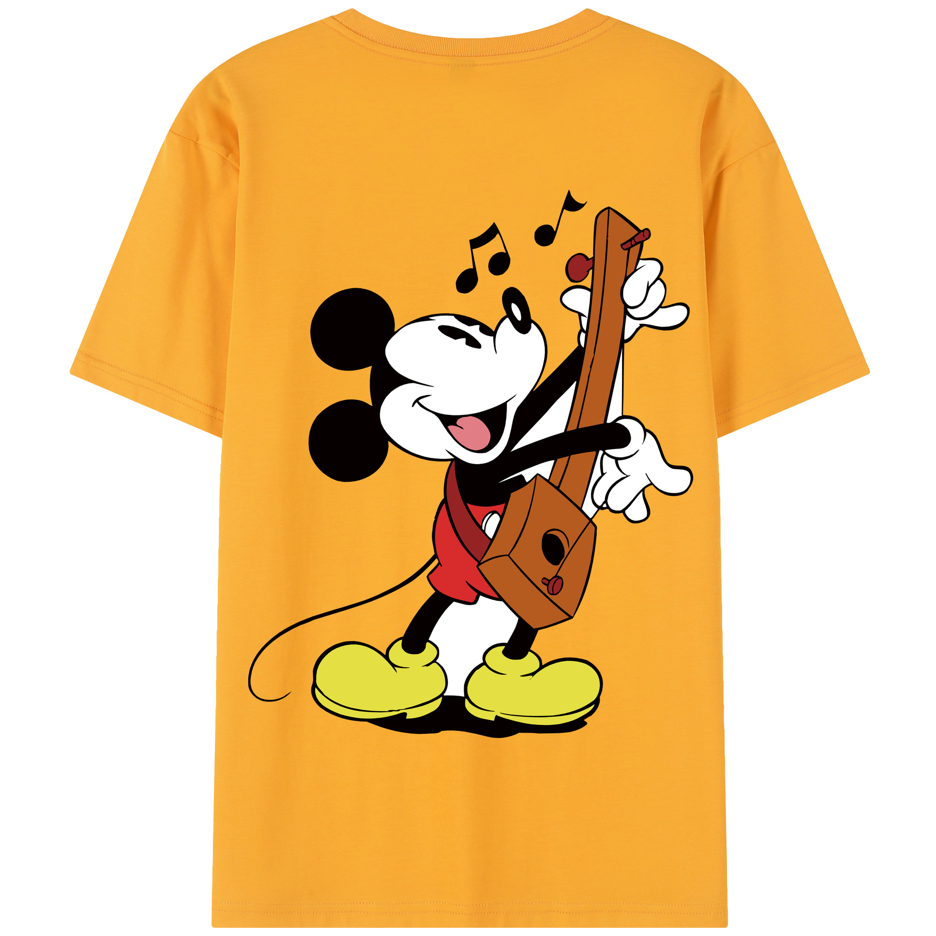 （画像用） ミッキーマウス Mickey Mouse 綿100％半袖Tシャツ（背面プリント）