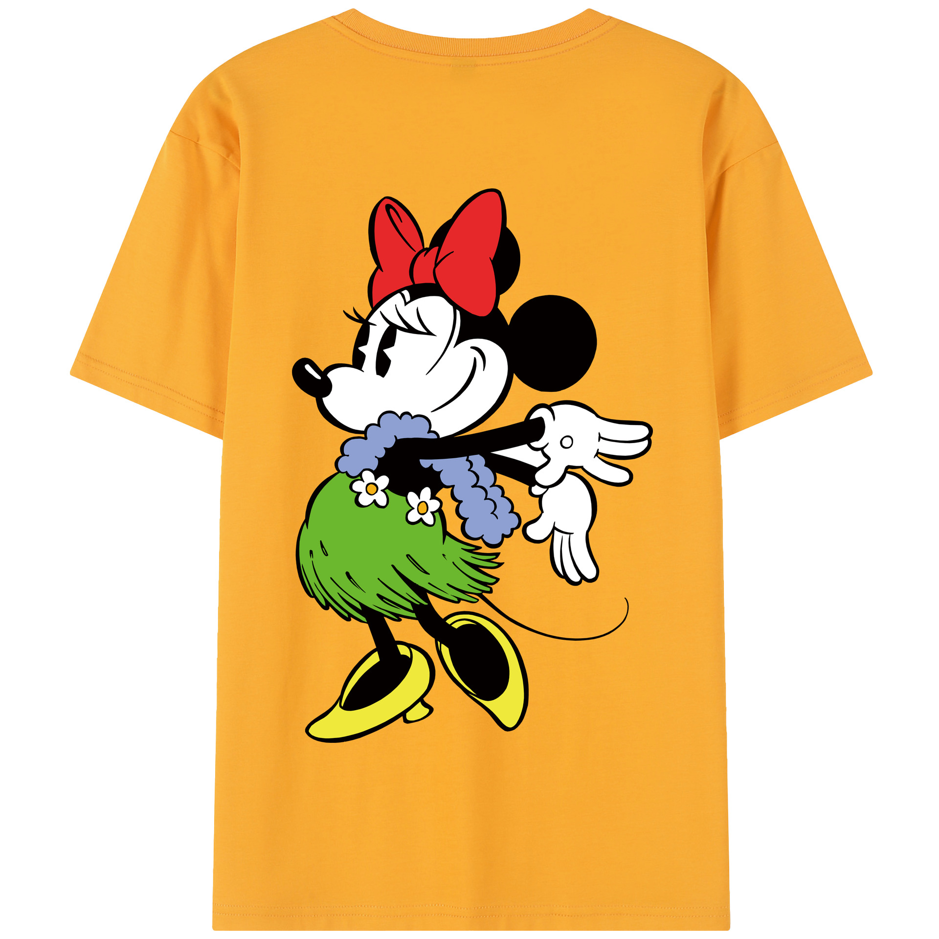（画像用） ミッキーマウス Mickey Mouse 綿100％半袖Tシャツ（背面プリント）