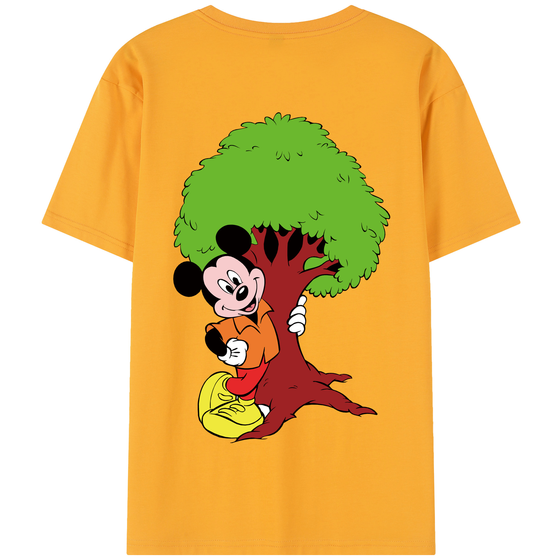 （画像用） ミッキーマウス Mickey Mouse 綿100％半袖Tシャツ（背面プリント）