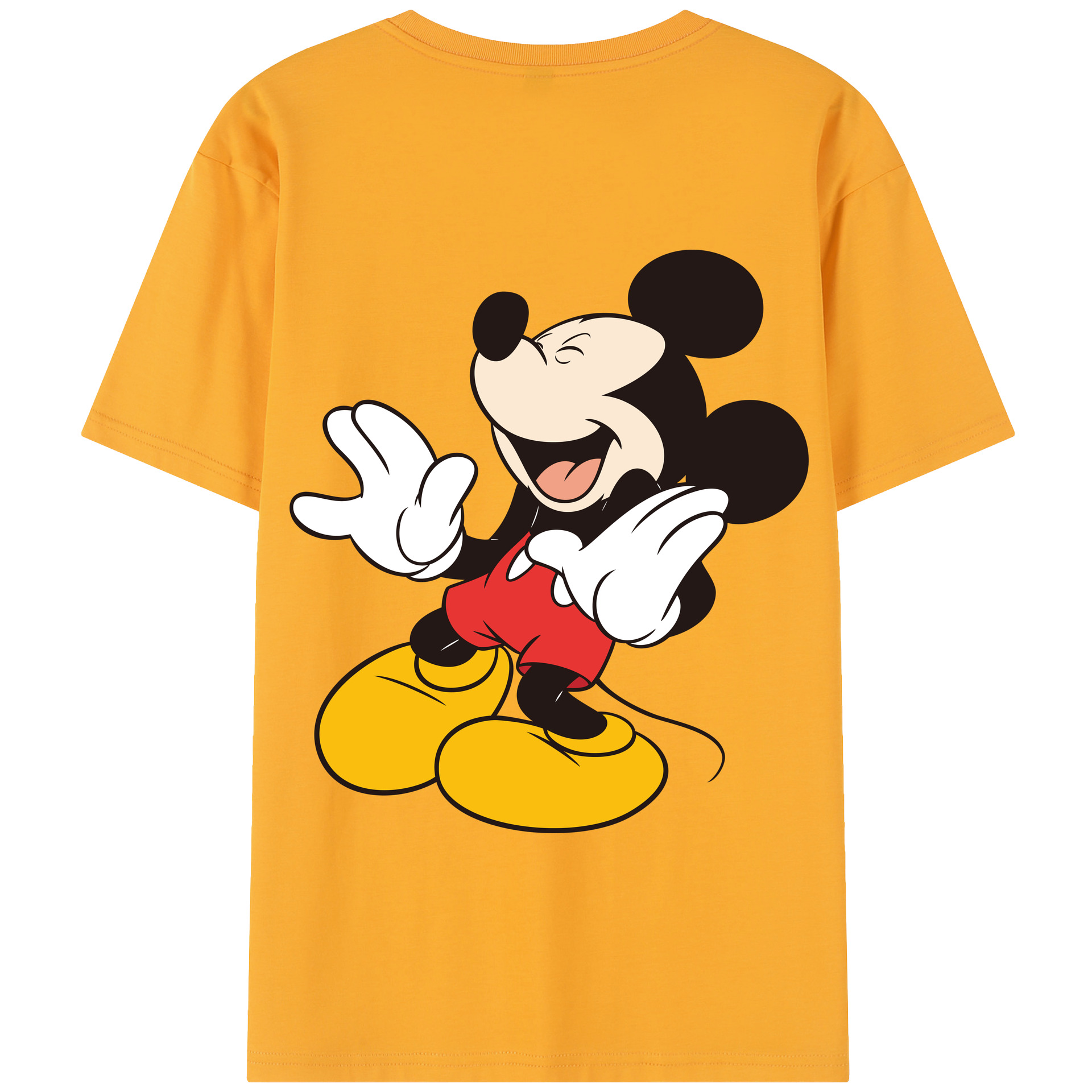 （画像用） ミッキーマウス Mickey Mouse 綿100％半袖Tシャツ（背面プリント）
