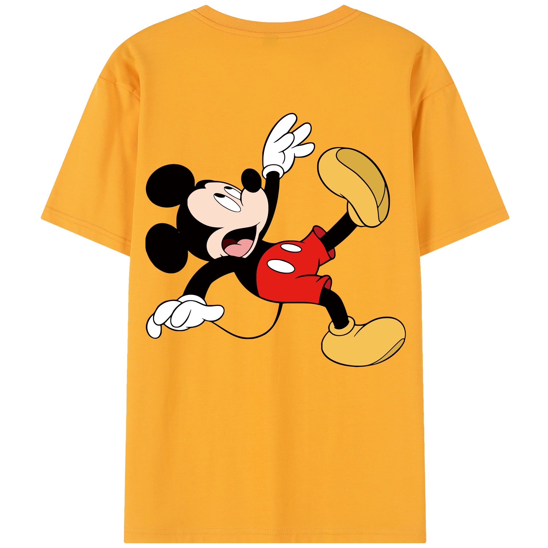 （画像用） ミッキーマウス Mickey Mouse 綿100％半袖Tシャツ（背面プリント）