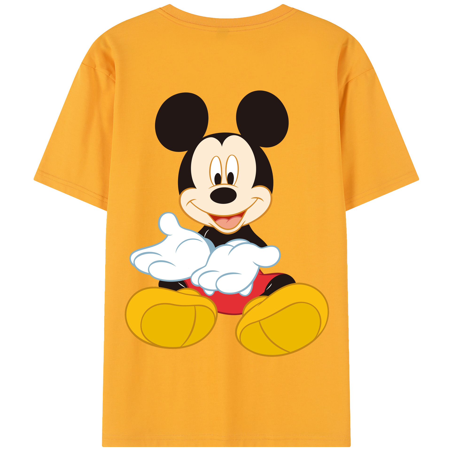 （画像用） ミッキーマウス Mickey Mouse 綿100％半袖Tシャツ（背面プリント）