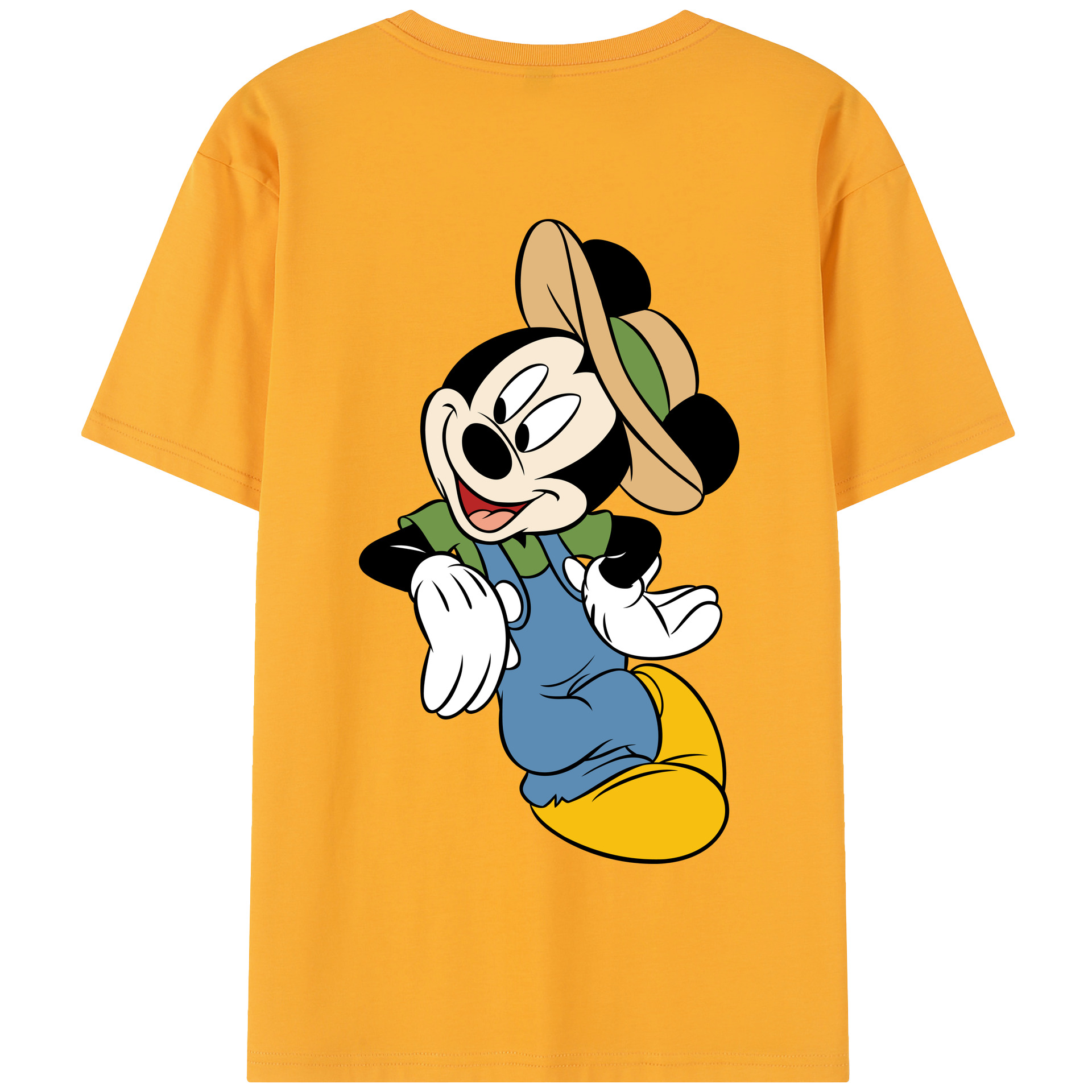 （画像用） ミッキーマウス Mickey Mouse 綿100％半袖Tシャツ（背面プリント）