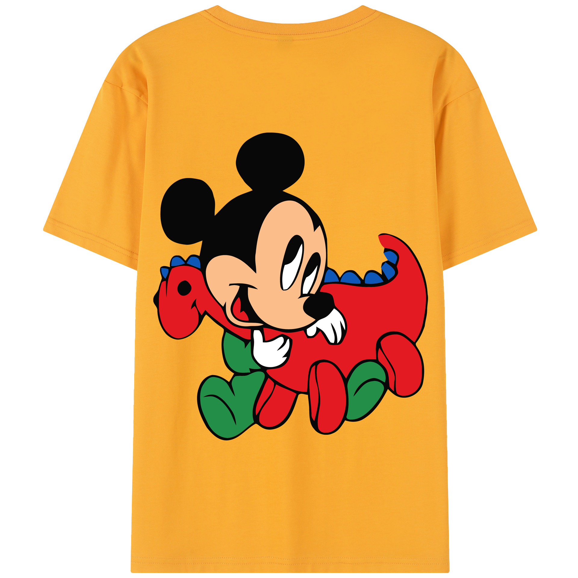 （画像用） ミッキーマウス Mickey Mouse 綿100％半袖Tシャツ（背面プリント）