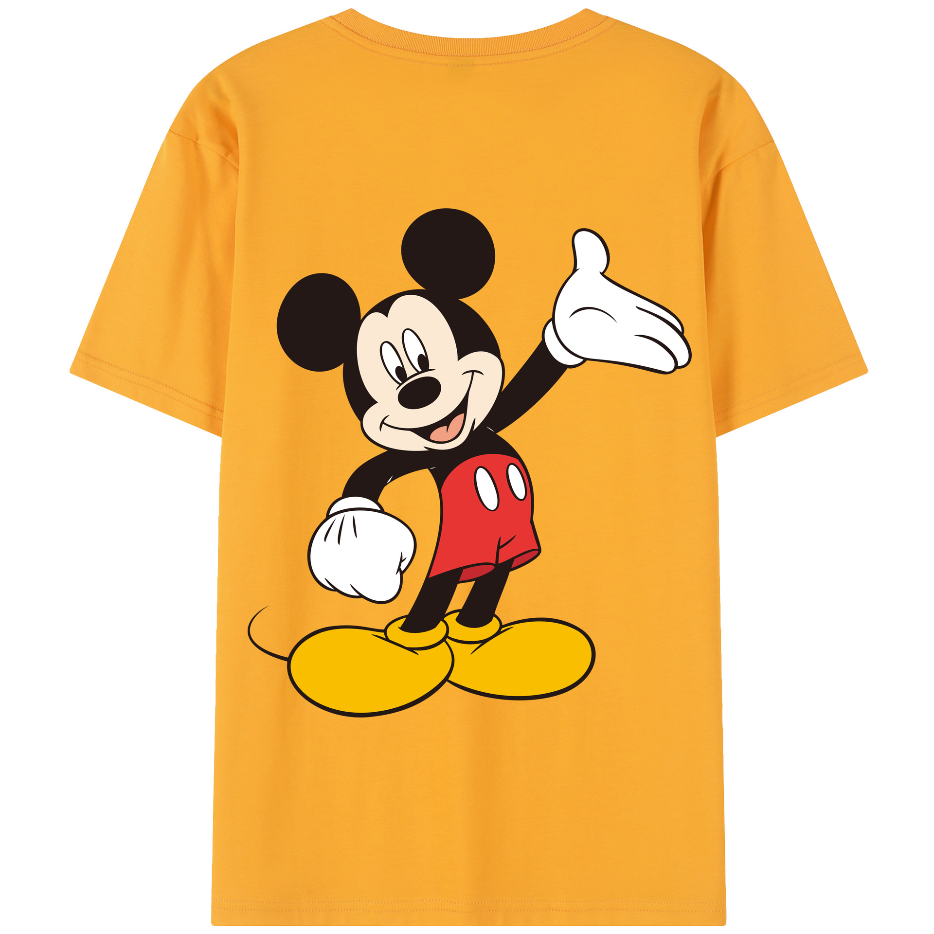 （画像用） ミッキーマウス Mickey Mouse 綿100％半袖Tシャツ（背面プリント）