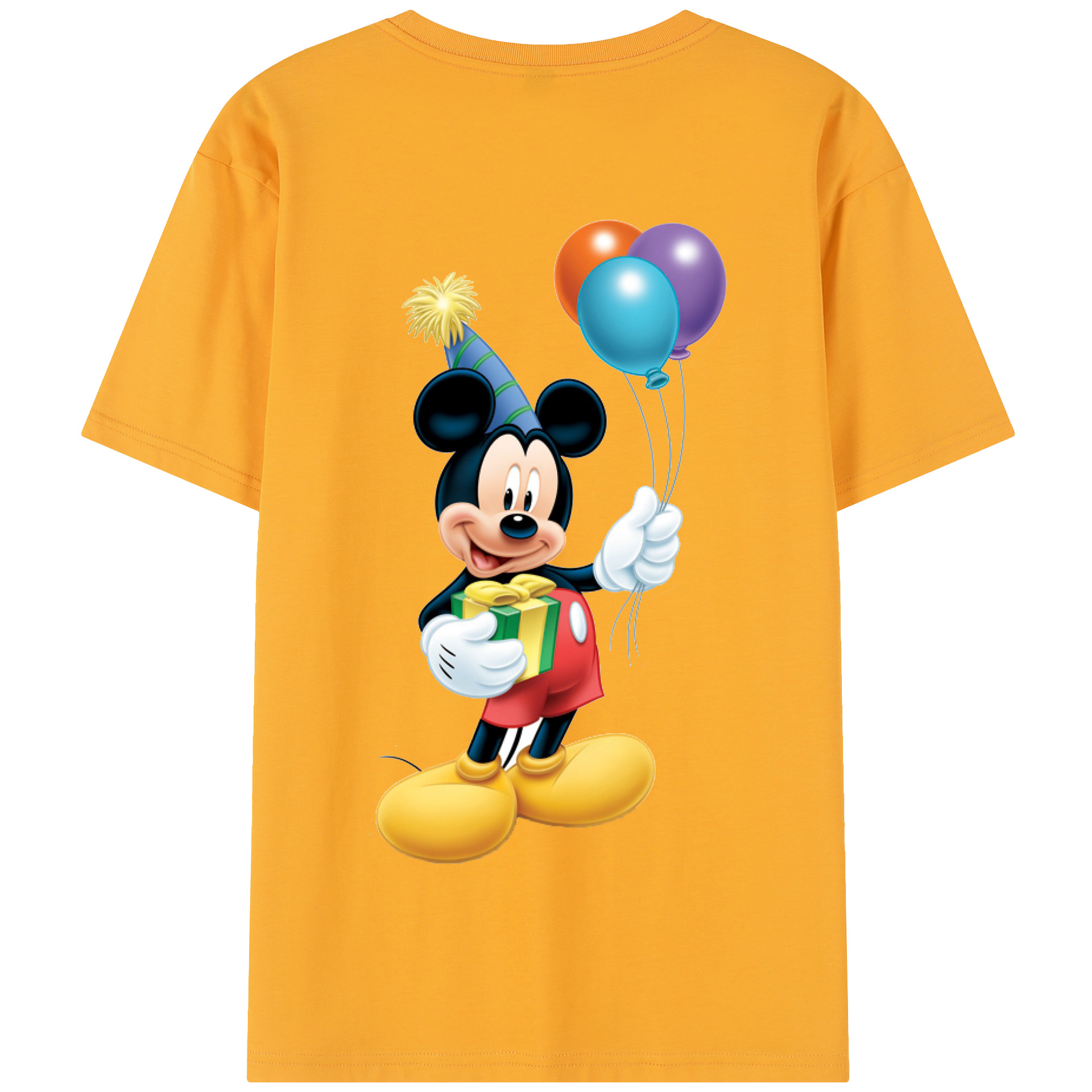 （画像用） ミッキーマウス Mickey Mouse 綿100％半袖Tシャツ（背面プリント）