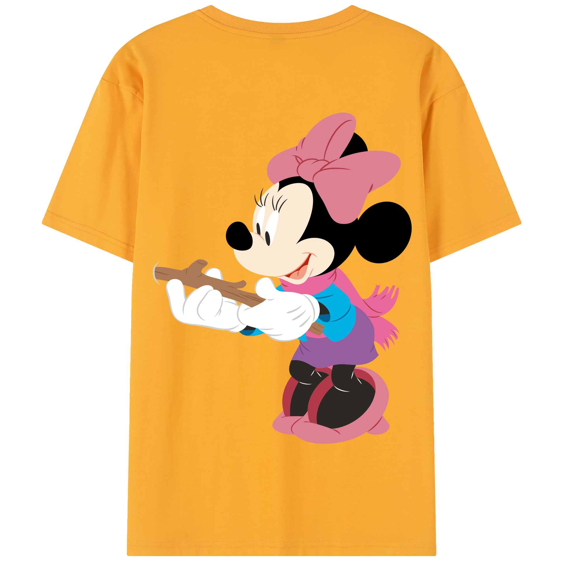 （画像用） ミッキーマウス Mickey Mouse 綿100％半袖Tシャツ（背面プリント）
