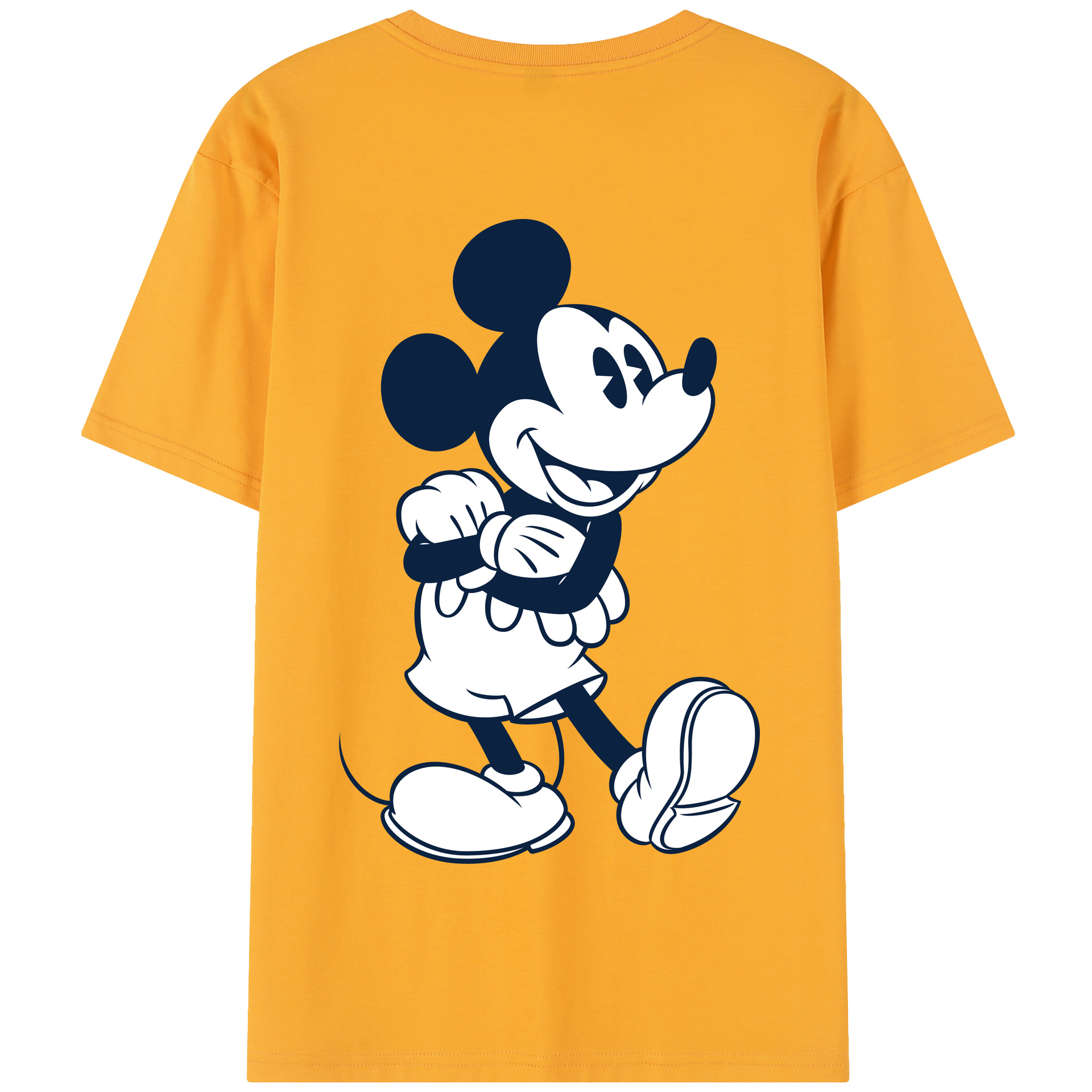（画像用） ミッキーマウス Mickey Mouse 綿100％半袖Tシャツ（背面プリント）