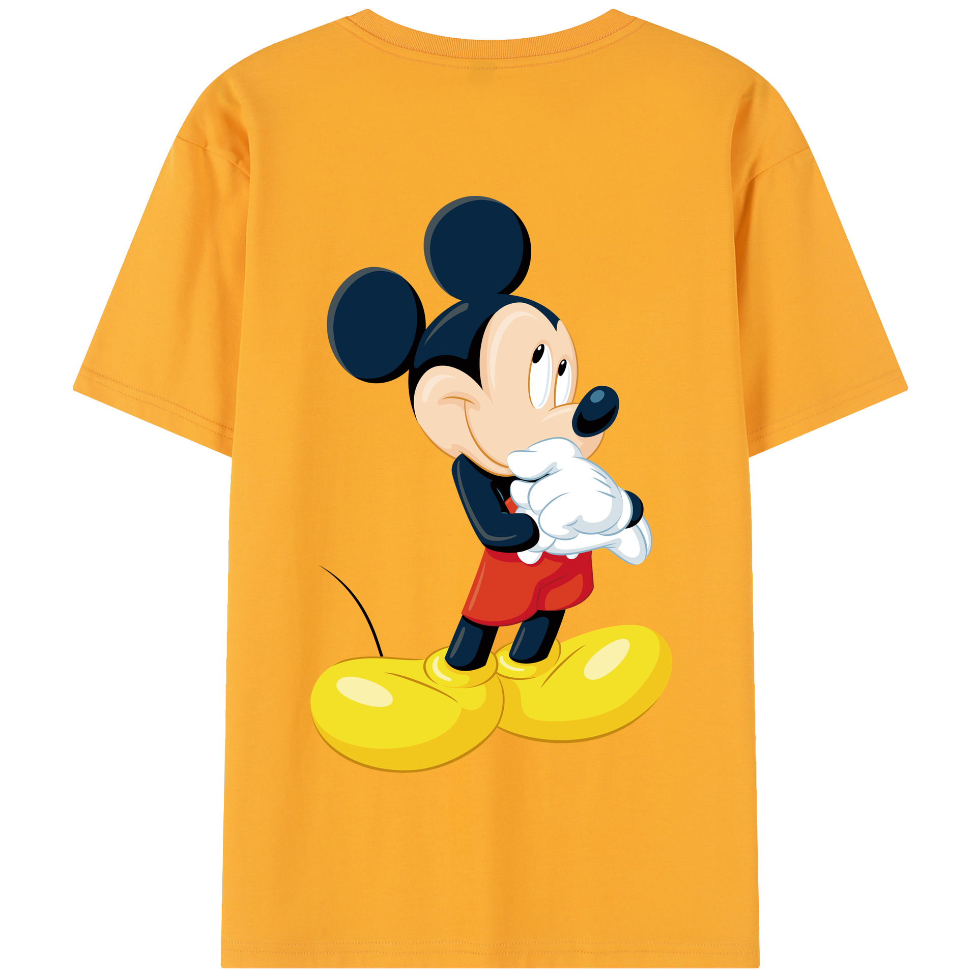 （画像用） ミッキーマウス Mickey Mouse 綿100％半袖Tシャツ（背面プリント）