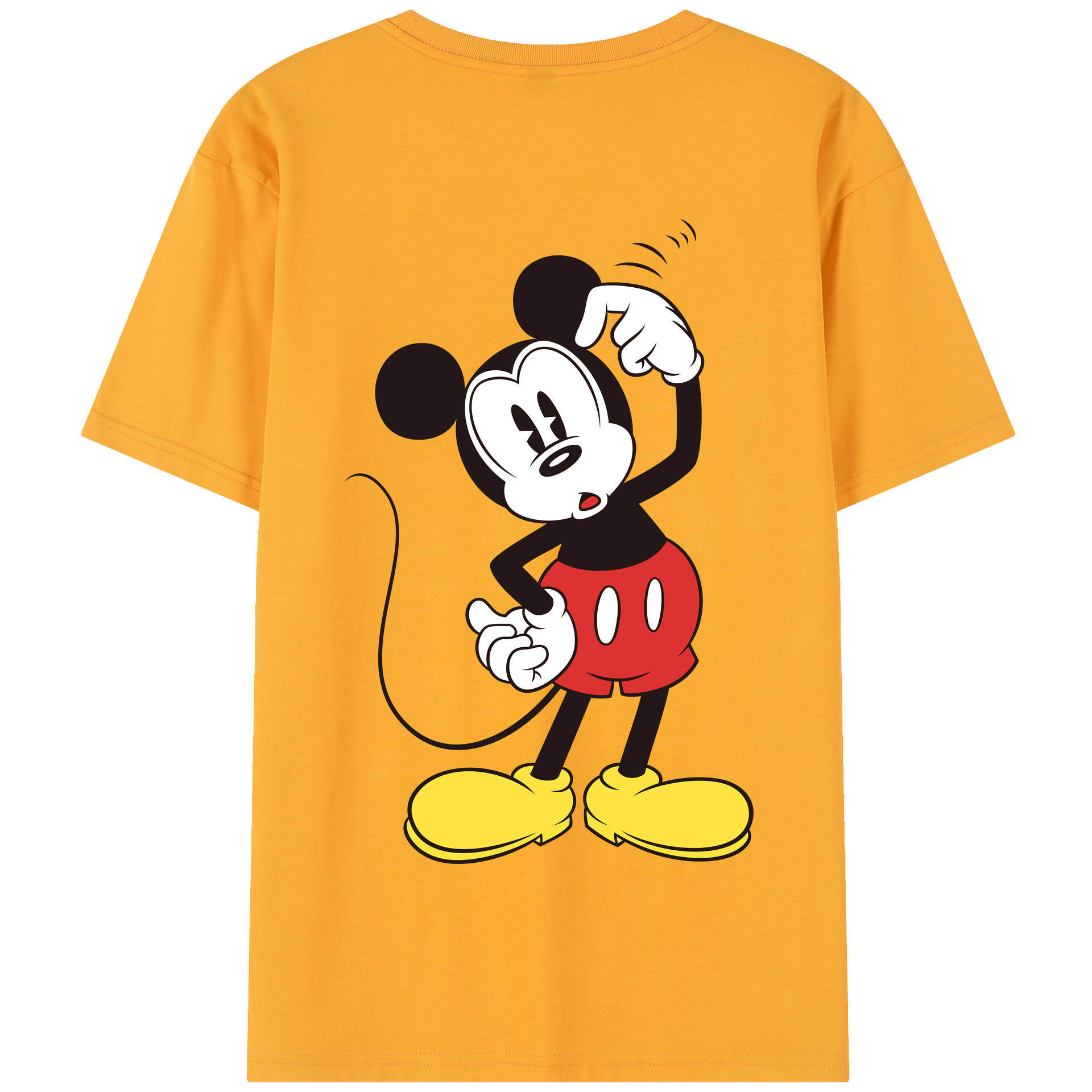 （画像用） ミッキーマウス Mickey Mouse 綿100％半袖Tシャツ（背面プリント）