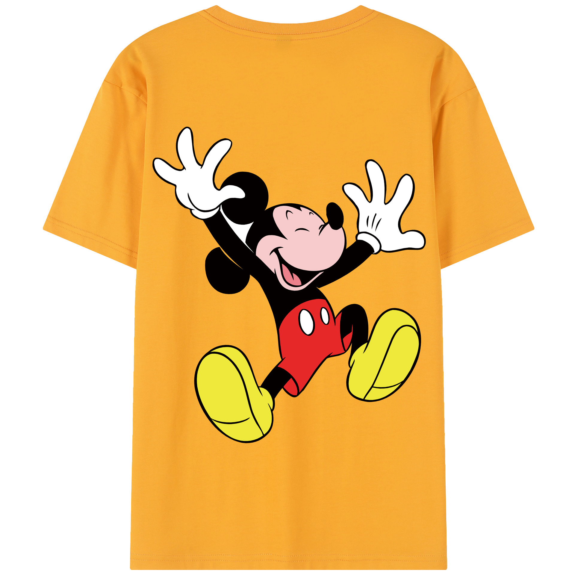 （画像用） ミッキーマウス Mickey Mouse 綿100％半袖Tシャツ（背面プリント）
