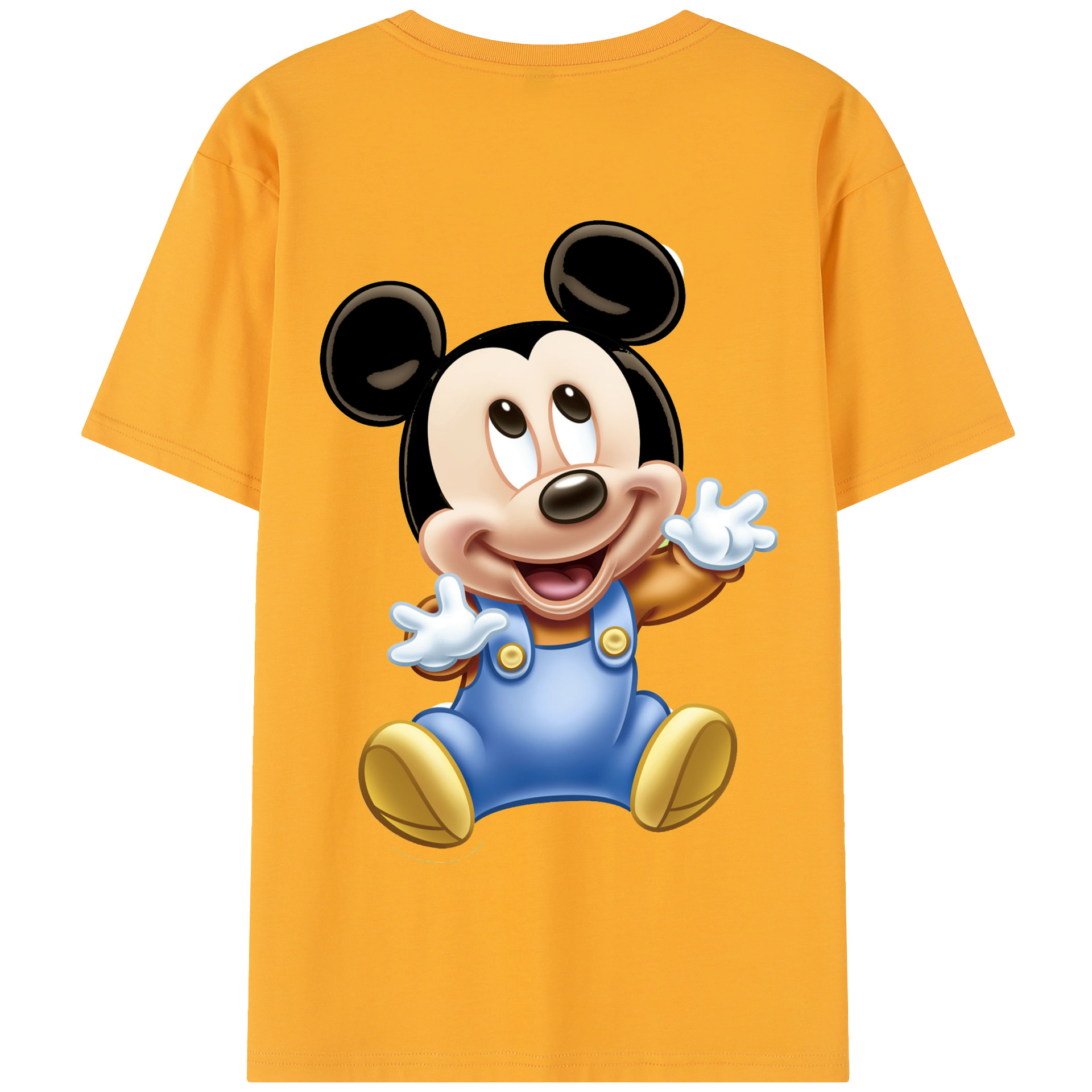 （画像用） ミッキーマウス Mickey Mouse 綿100％半袖Tシャツ（背面プリント）