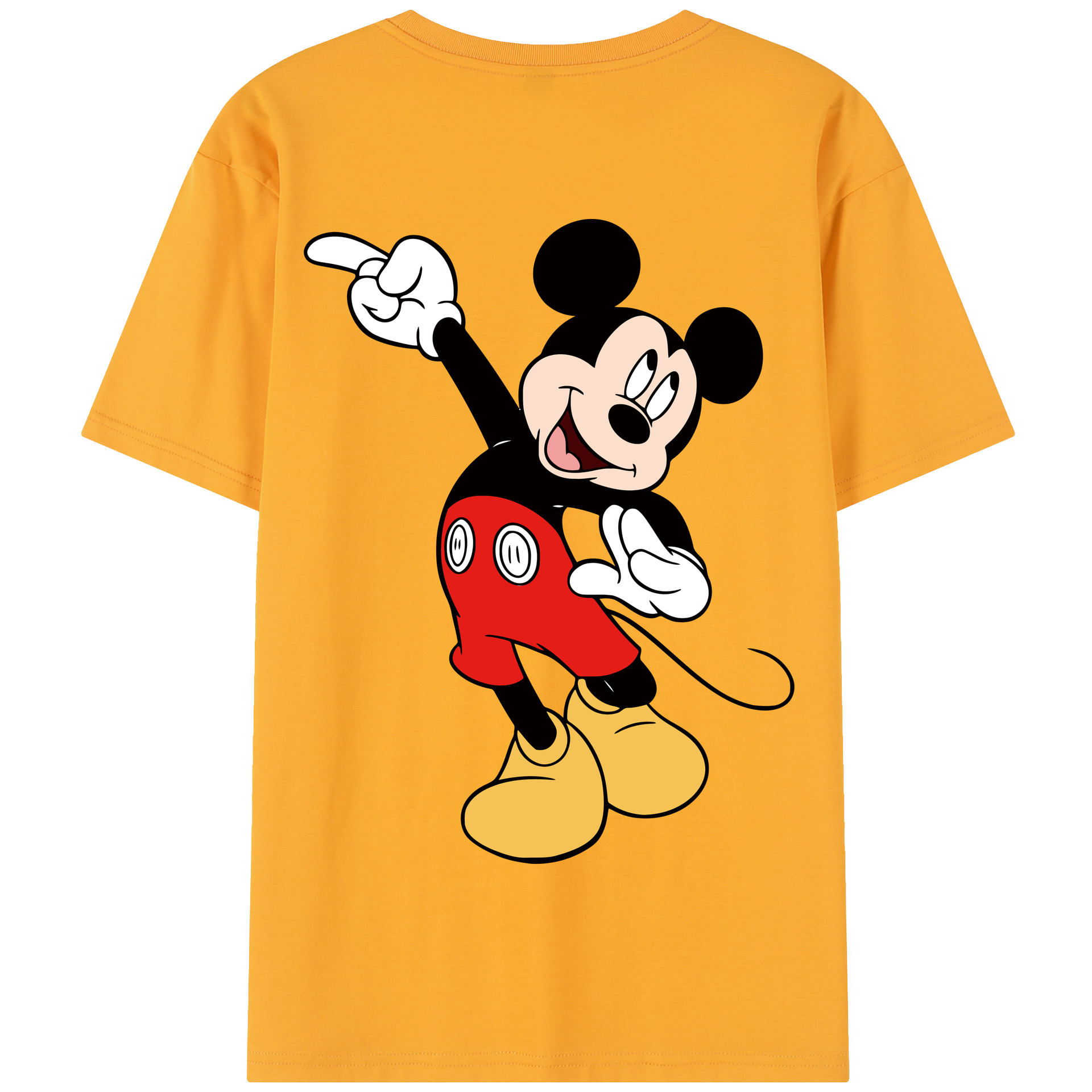 （画像用） ミッキーマウス Mickey Mouse 綿100％半袖Tシャツ（背面プリント）
