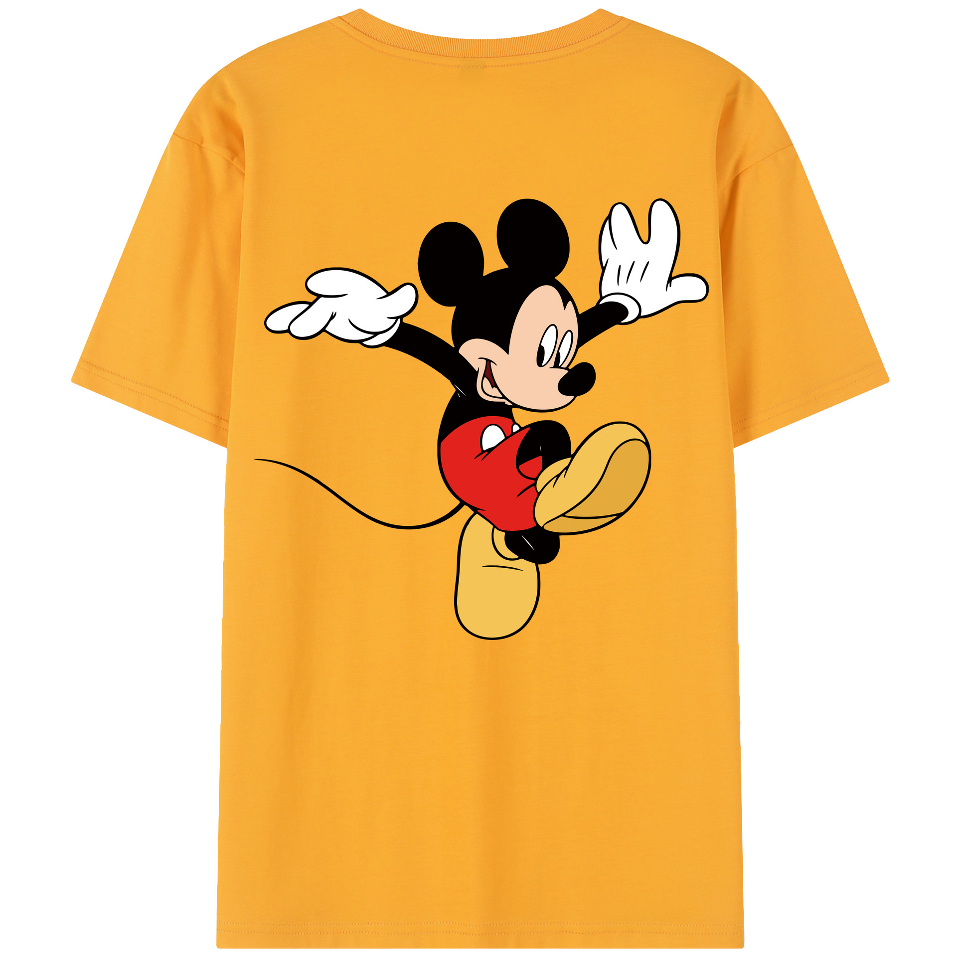 （画像用） ミッキーマウス Mickey Mouse 綿100％半袖Tシャツ（背面プリント）