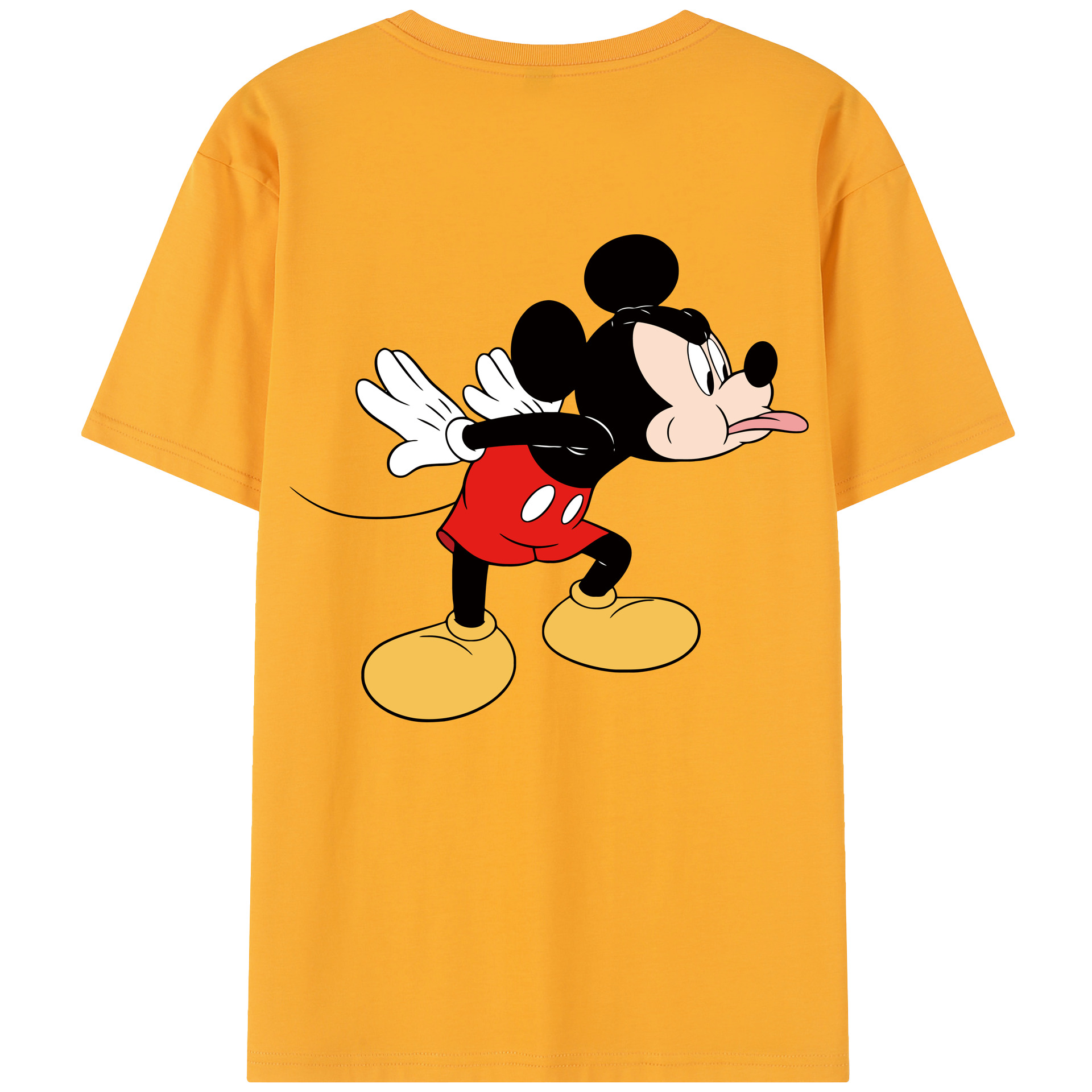 （画像用） ミッキーマウス Mickey Mouse 綿100％半袖Tシャツ（背面プリント）