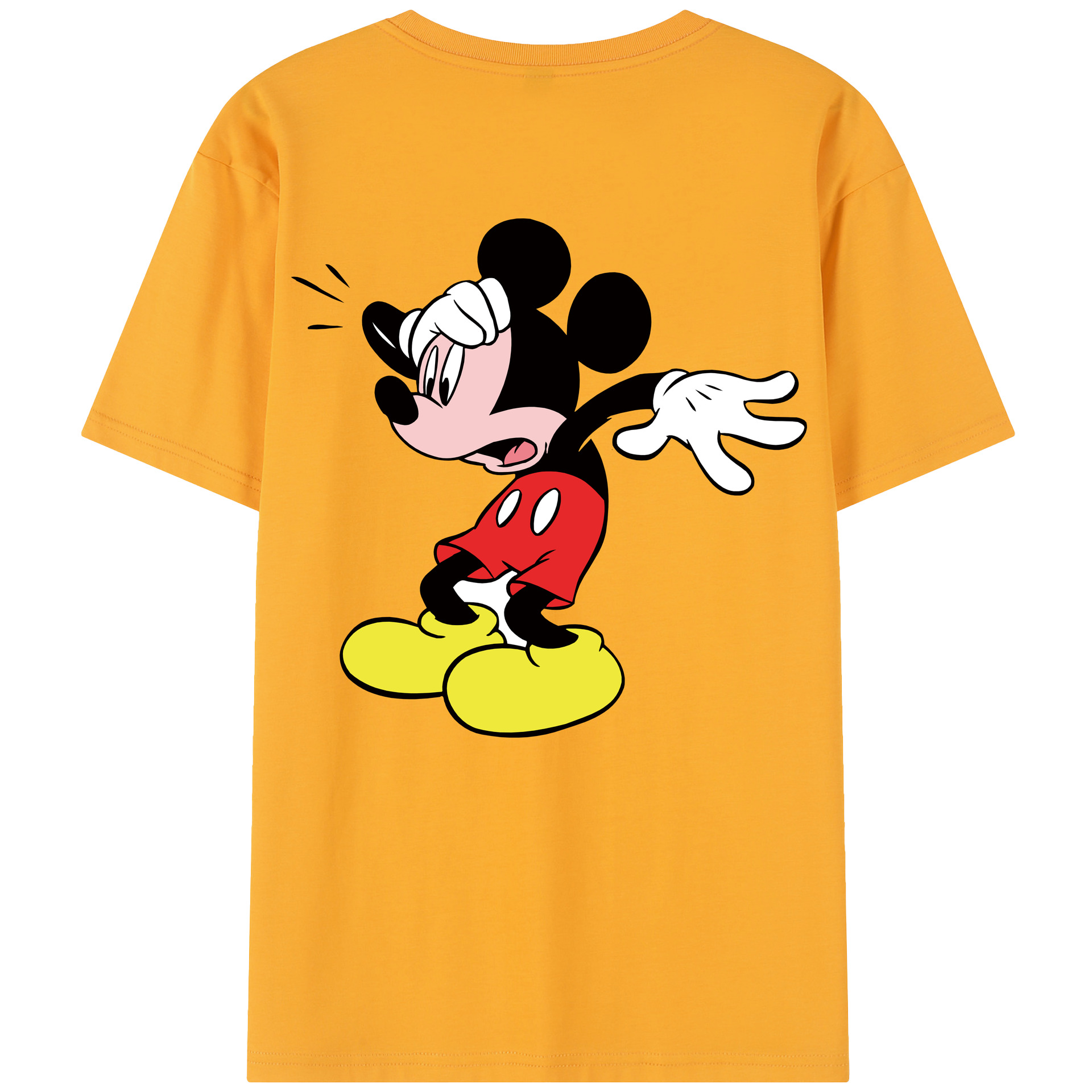 （画像用） ミッキーマウス Mickey Mouse 綿100％半袖Tシャツ（背面プリント）