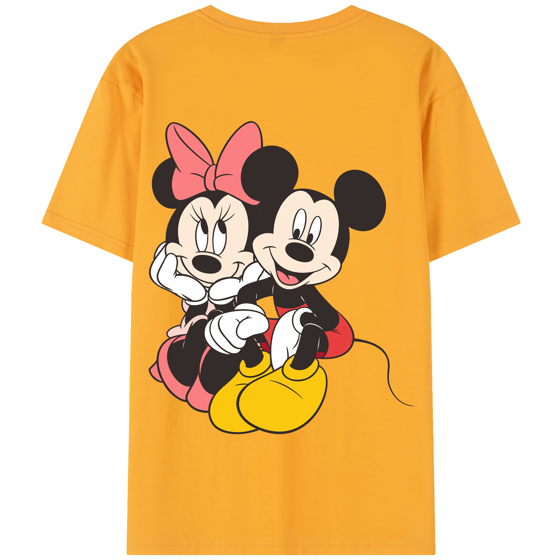 （画像用） ミッキーマウス Mickey Mouse 綿100％半袖Tシャツ（背面プリント）