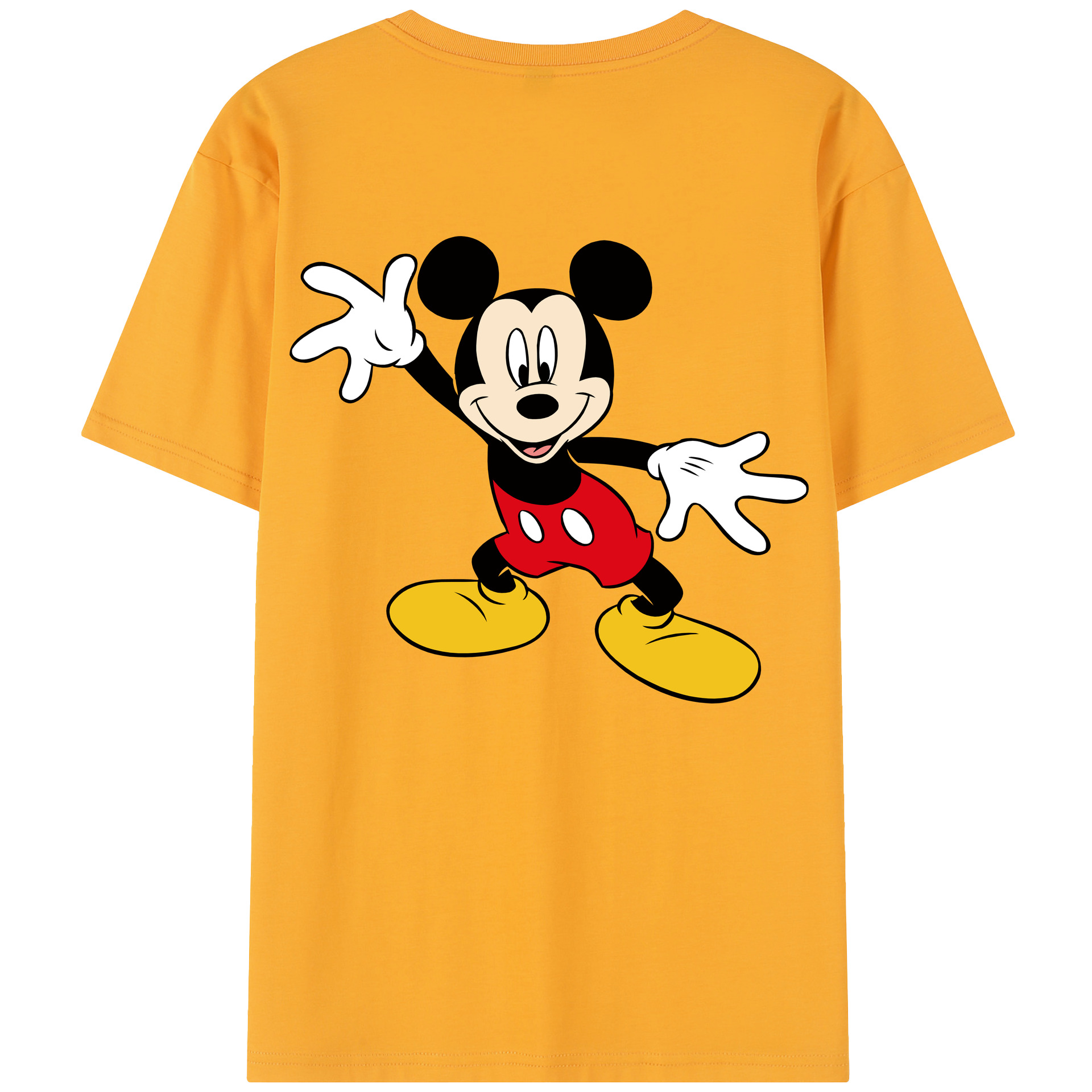 （画像用） ミッキーマウス Mickey Mouse 綿100％半袖Tシャツ（背面プリント）