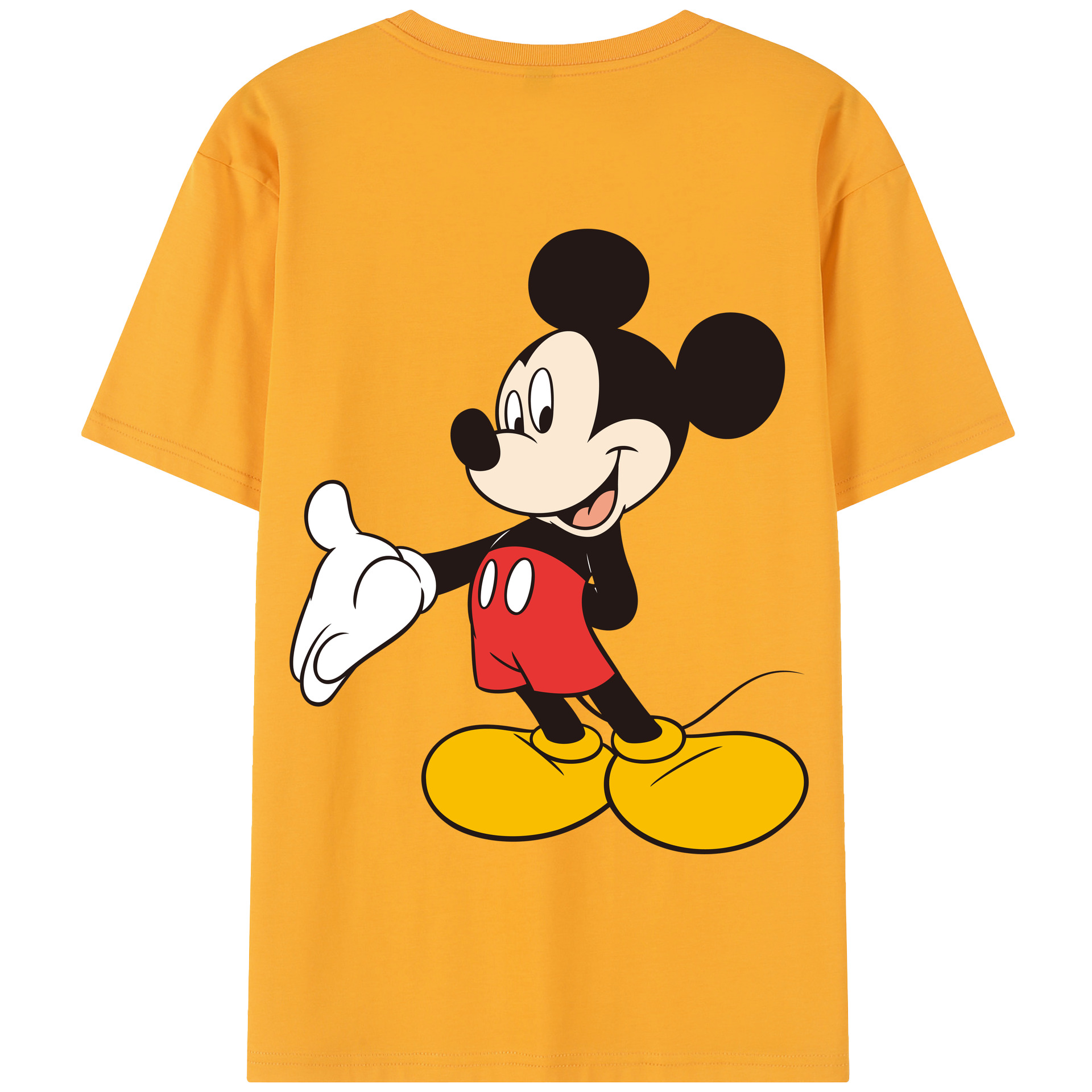 （画像用） ミッキーマウス Mickey Mouse 綿100％半袖Tシャツ（背面プリント）