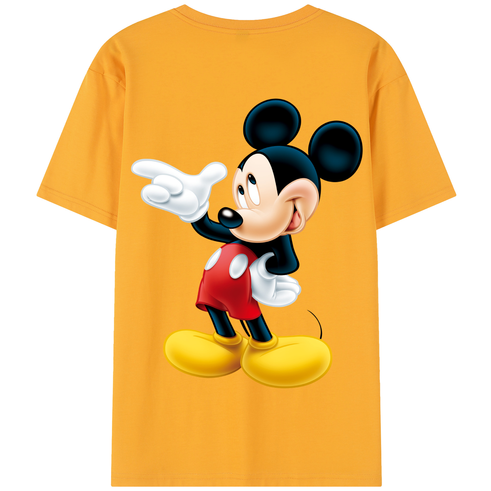 （画像用） ミッキーマウス Mickey Mouse 綿100％半袖Tシャツ（背面プリント）
