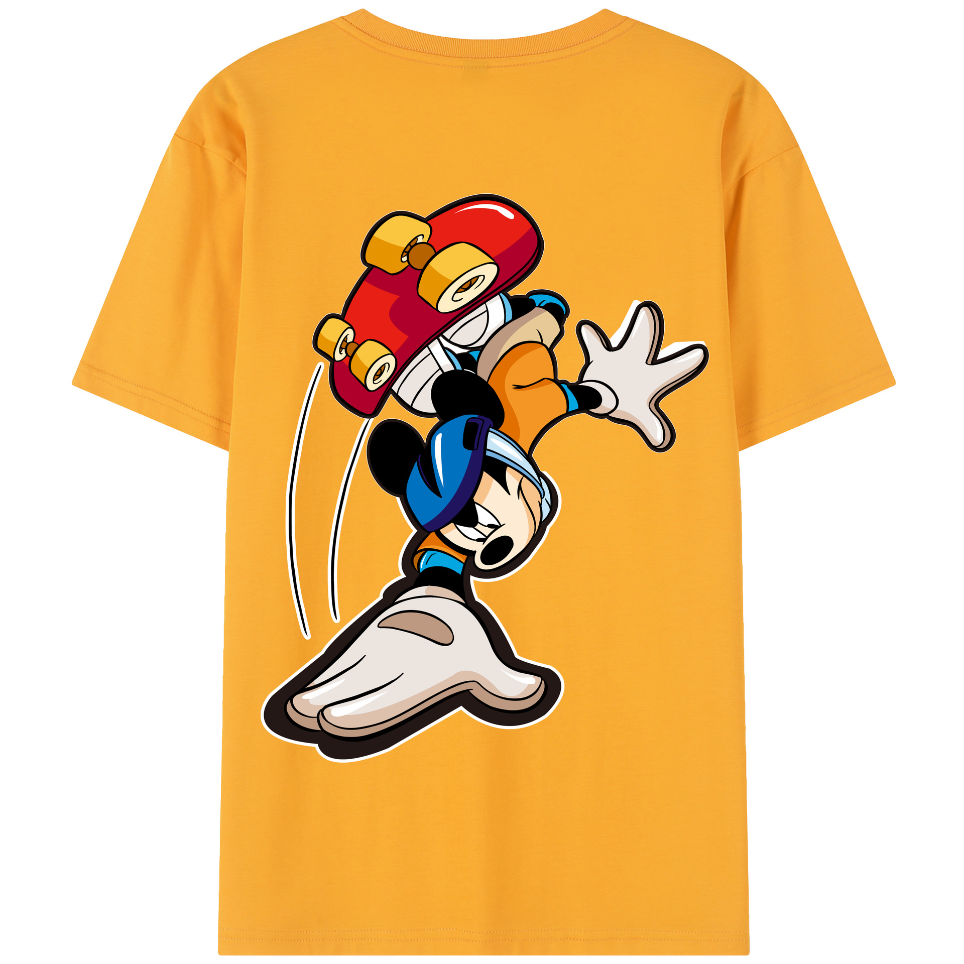 （画像用） ミッキーマウス Mickey Mouse 綿100％半袖Tシャツ（背面プリント）