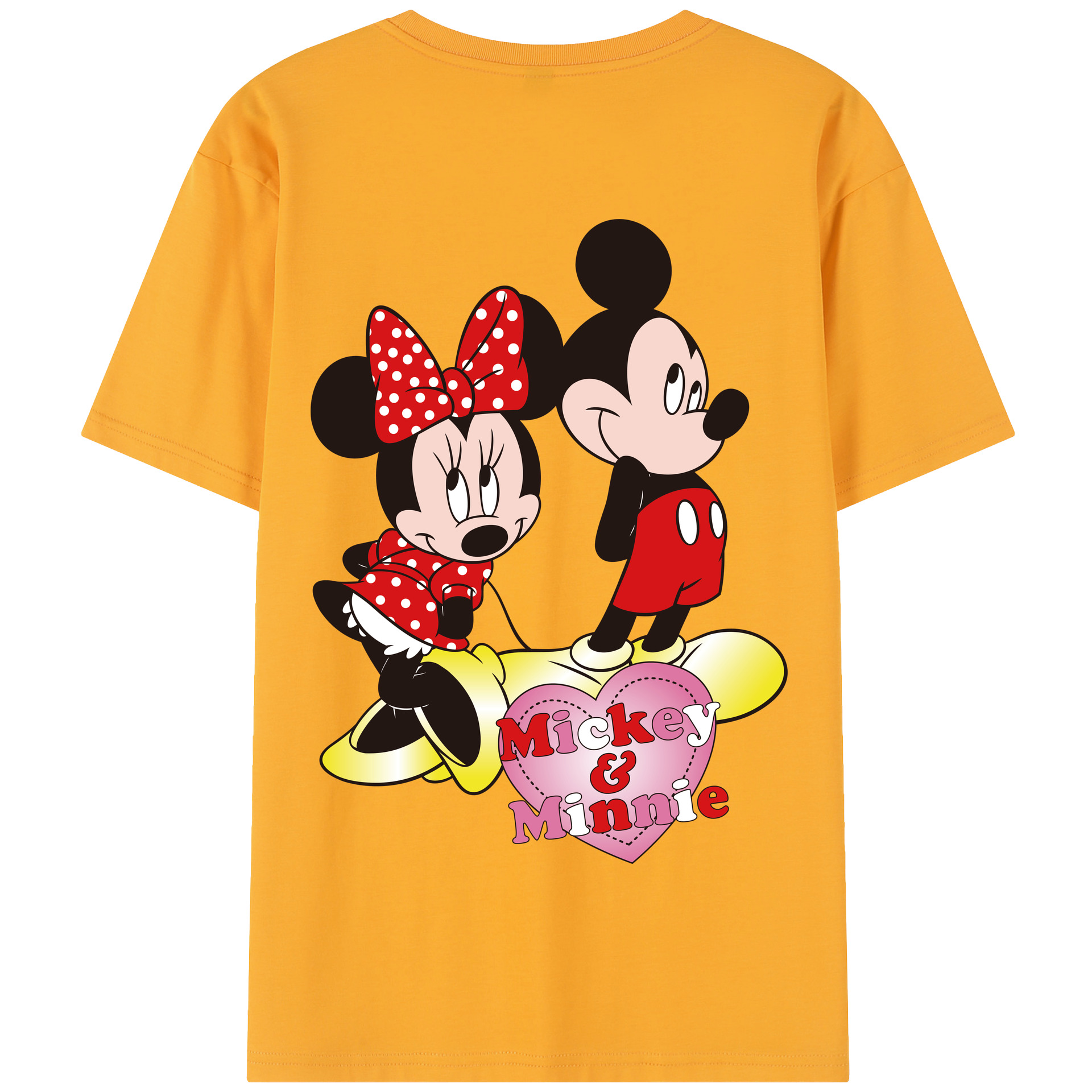 （画像用） ミッキーマウス Mickey Mouse 綿100％半袖Tシャツ（背面プリント）