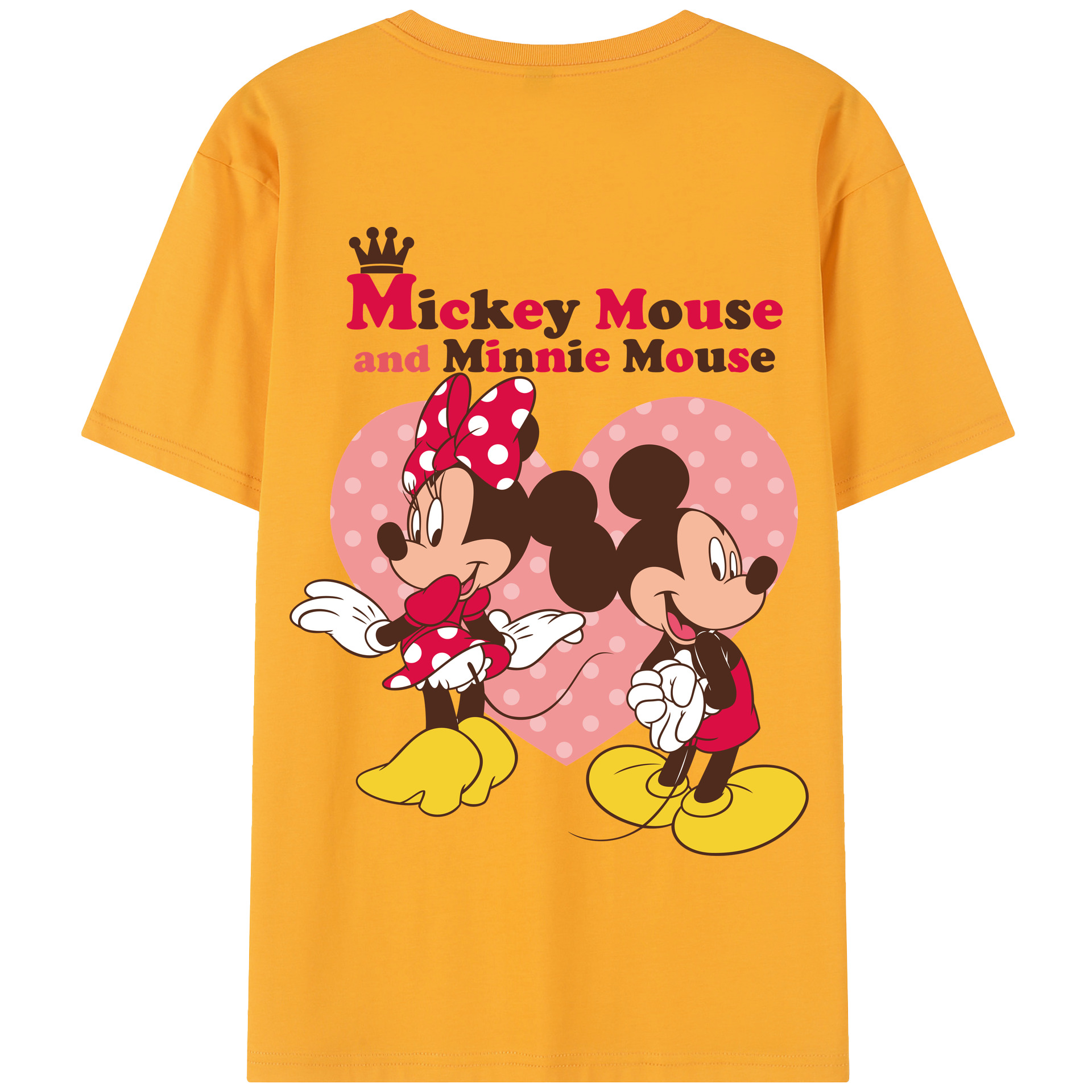（画像用） ミッキーマウス Mickey Mouse 綿100％半袖Tシャツ（背面プリント）
