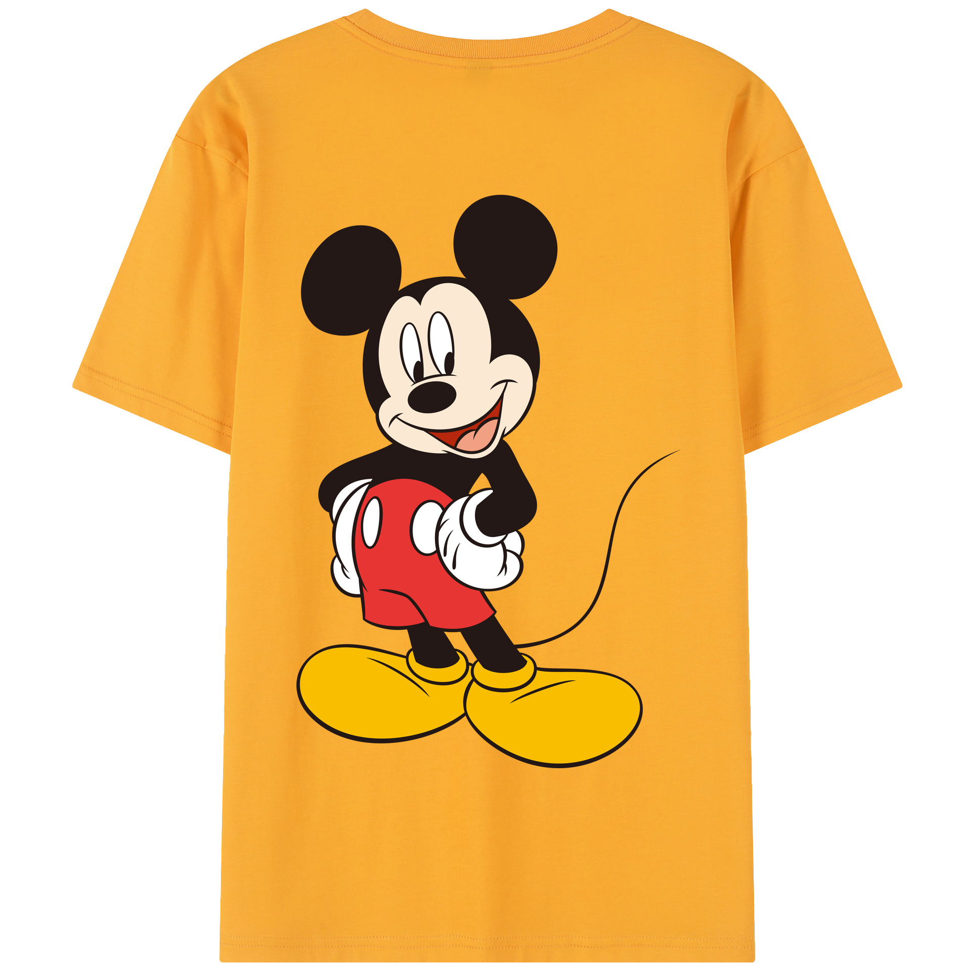 （画像用） ミッキーマウス Mickey Mouse 綿100％半袖Tシャツ（背面プリント）
